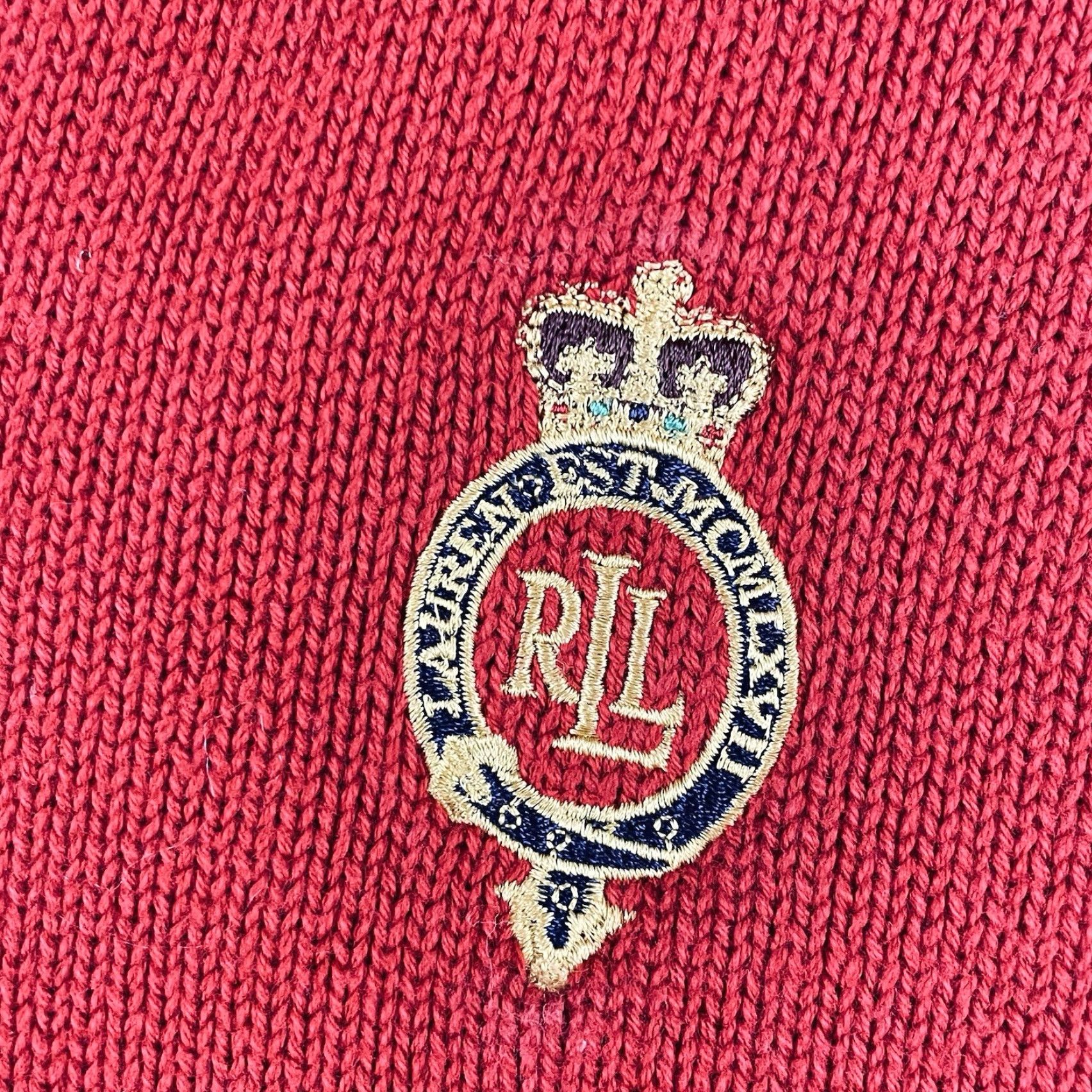 Ralph Lauren VINTAGE Lauren Ralph Lauren Sweater Womens 1X 1/4 Zip Red Crest Logo Pullover Knitted Cotton Knit Embroidered Zipper Logo Esque Size XL / US 12-14 / IT 48-50 - 5 Thumbnail