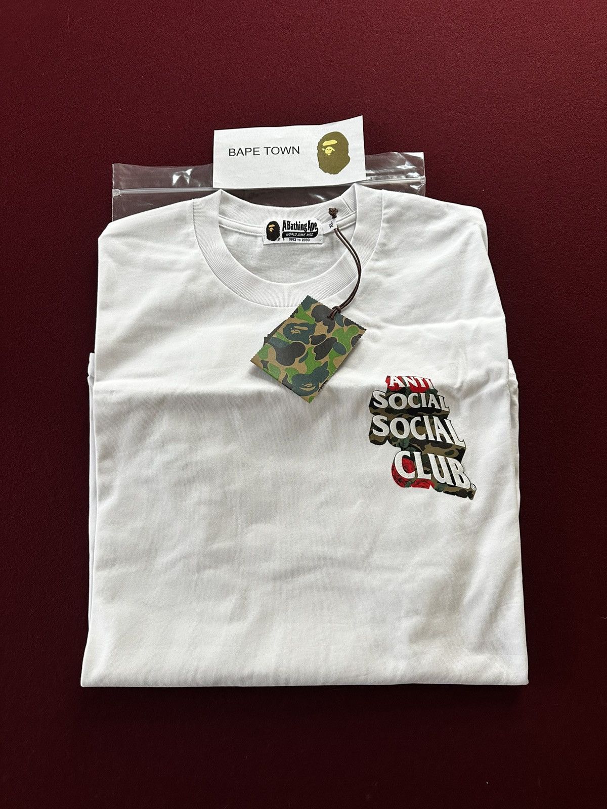 Anti Social Social Club × Bape BAPE X ASSC TEE #2 (WHITE) Size US XL / EU 56 / 4 - 1 Thumbnail