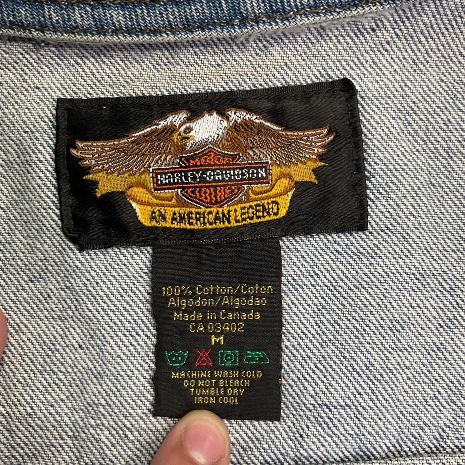 Harley Davidson Harley-Davidson Denim Embroidered Eagle Milwaukee USA vest Size M / US 6-8 / IT 42-44 - 4 Thumbnail