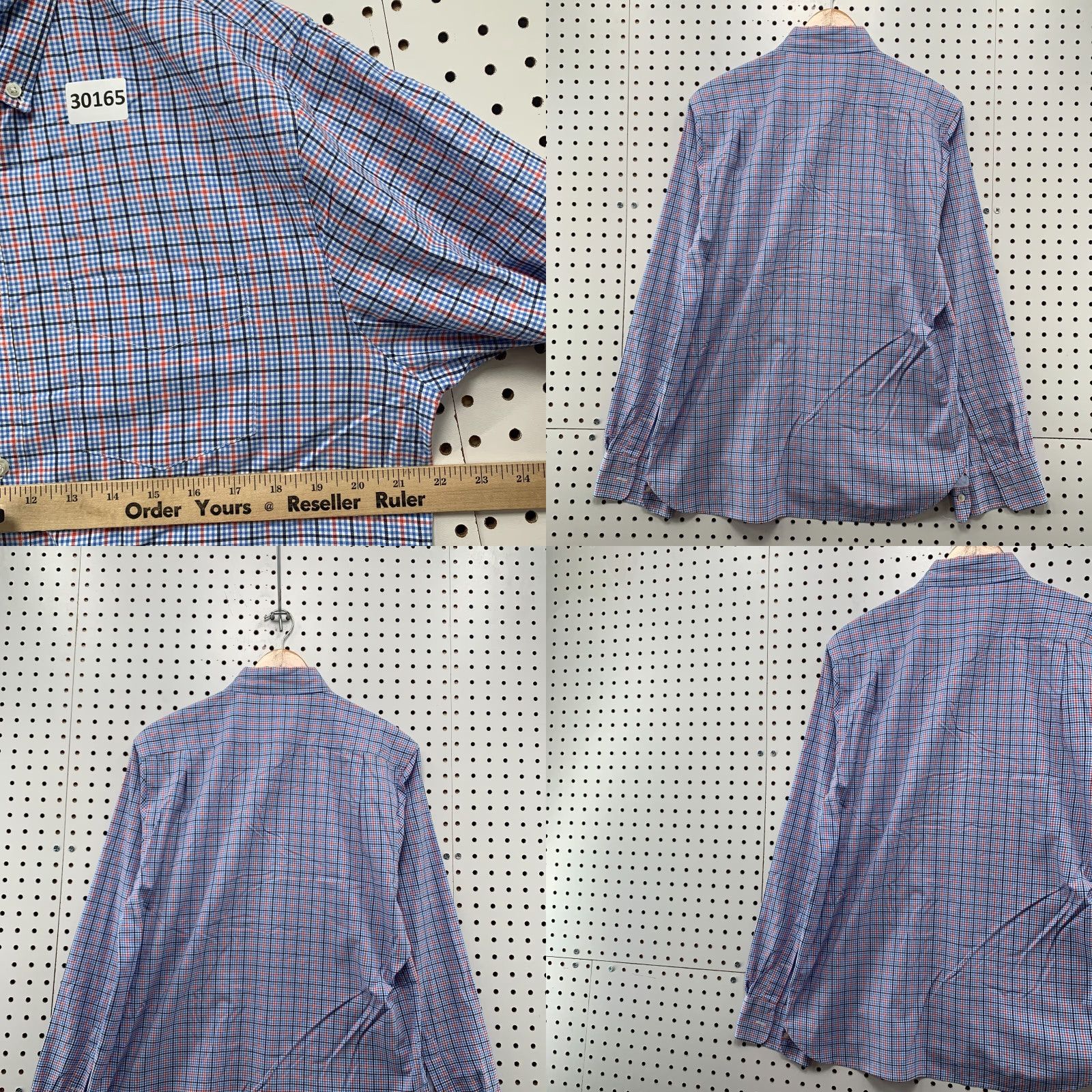Bonobos Bonobos Button-Down Shirt Mens Medium Blue Red Check Long Sleeve 22x29.5 Size US M / EU 48-50 / 2 - 9 Thumbnail