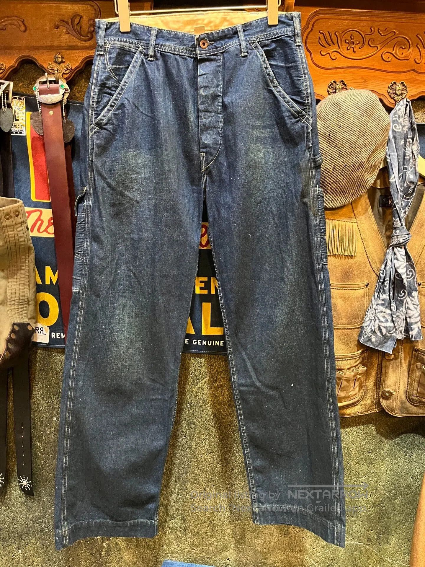 RRL Ralph Lauren vintage rrl blue dye work pants. Size US 33 - 1 Thumbnail