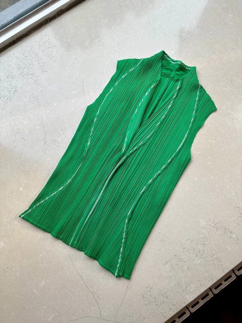 Issey Miyake Issey Miyake Green pleated vest Size L / US 10 / IT 46 - 5 Thumbnail