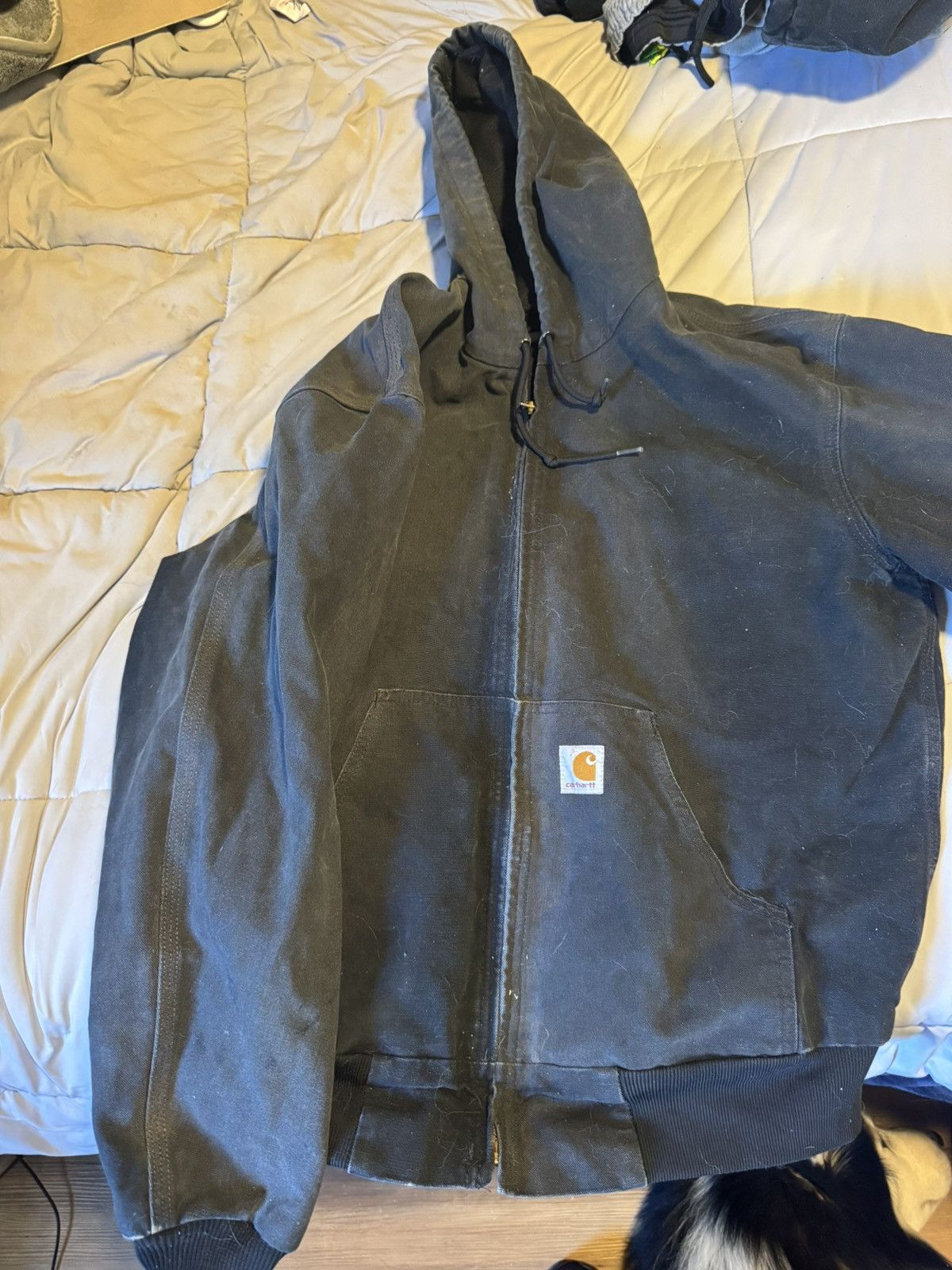 Carhartt × Vintage Vintage black zip up carhartt hoodie Size US M / EU 48-50 / 2 - 1 Thumbnail