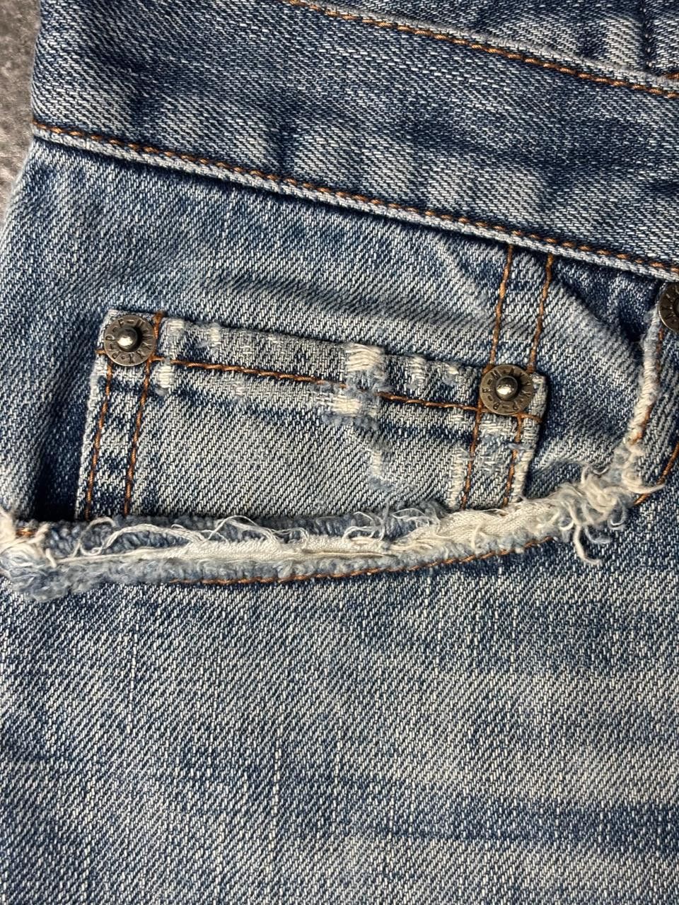 PPFM 2000s PPFM Snake Skin Pocket Distressed Jeans Size US 34 / EU 50 - 13 Thumbnail