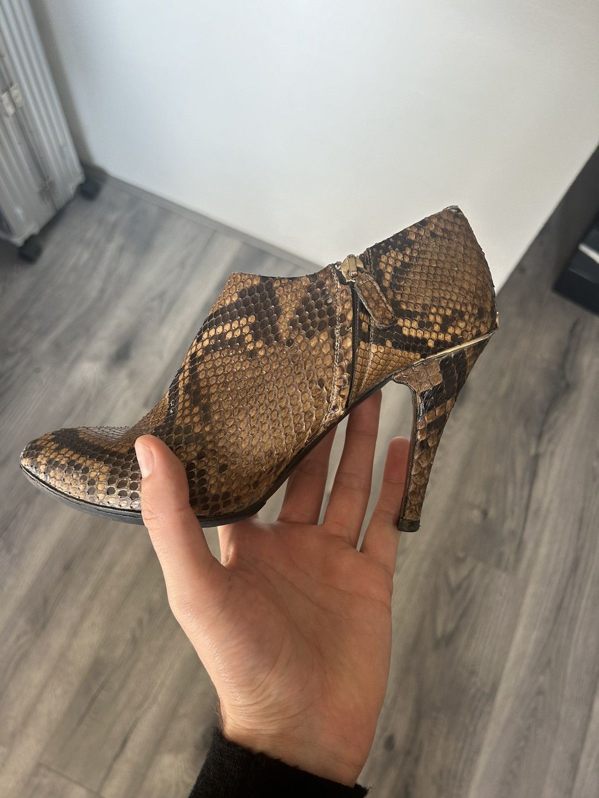 Gucci Gucci Tom Ford Era Python Leather Ankle Boots - Size 37 Size US 7 / IT 37 - 6 Thumbnail