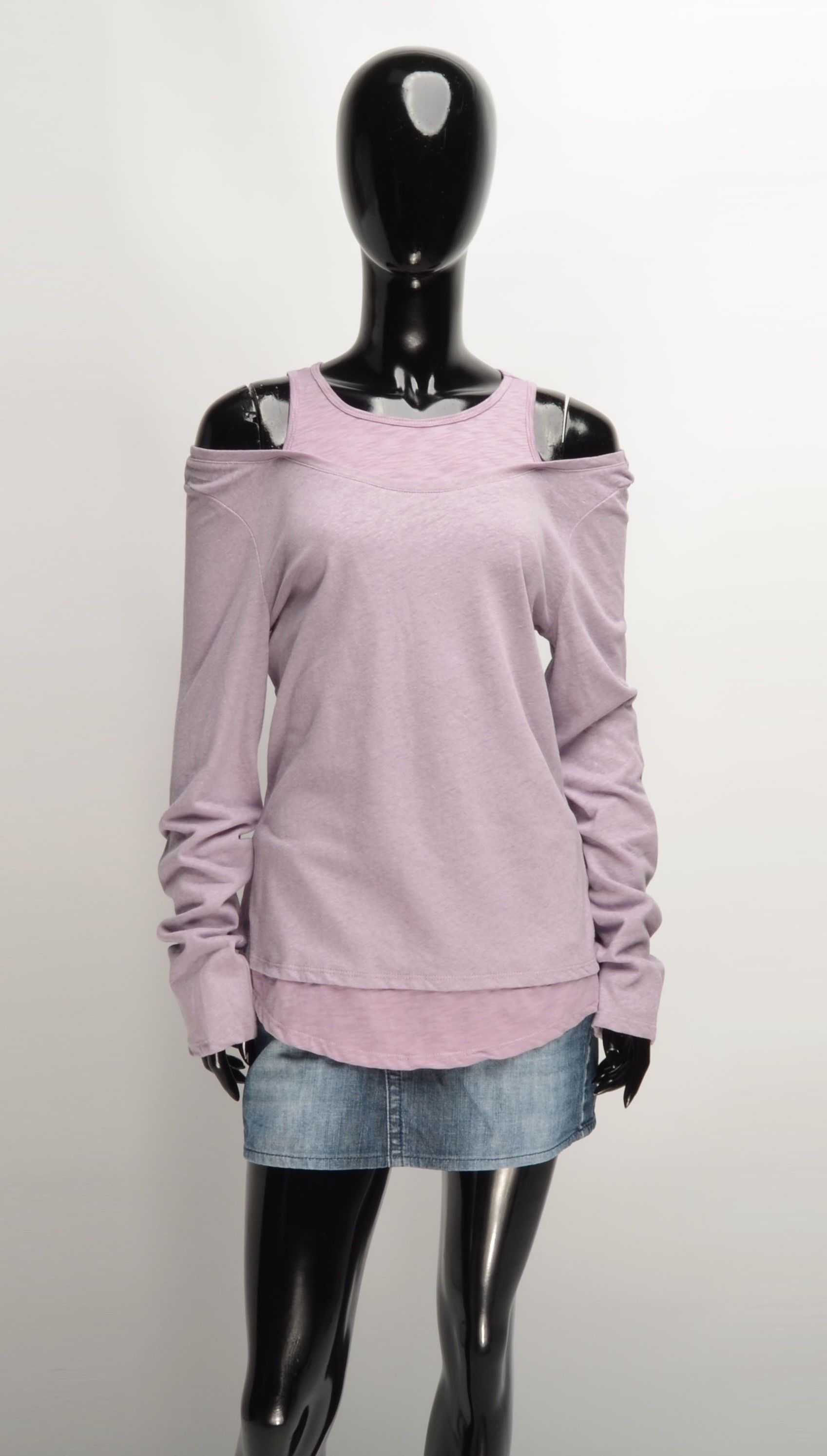 Anthropologie Anthropologie Purple Long Sleeve Off Shoulders Top Size M / US 6-8 / IT 42-44 - 1 Thumbnail