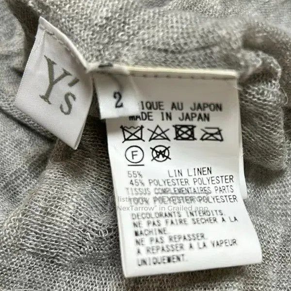 Y's Y's Gray and White Women's Knit T. Size M / US 6-8 / IT 42-44 - 5 Thumbnail