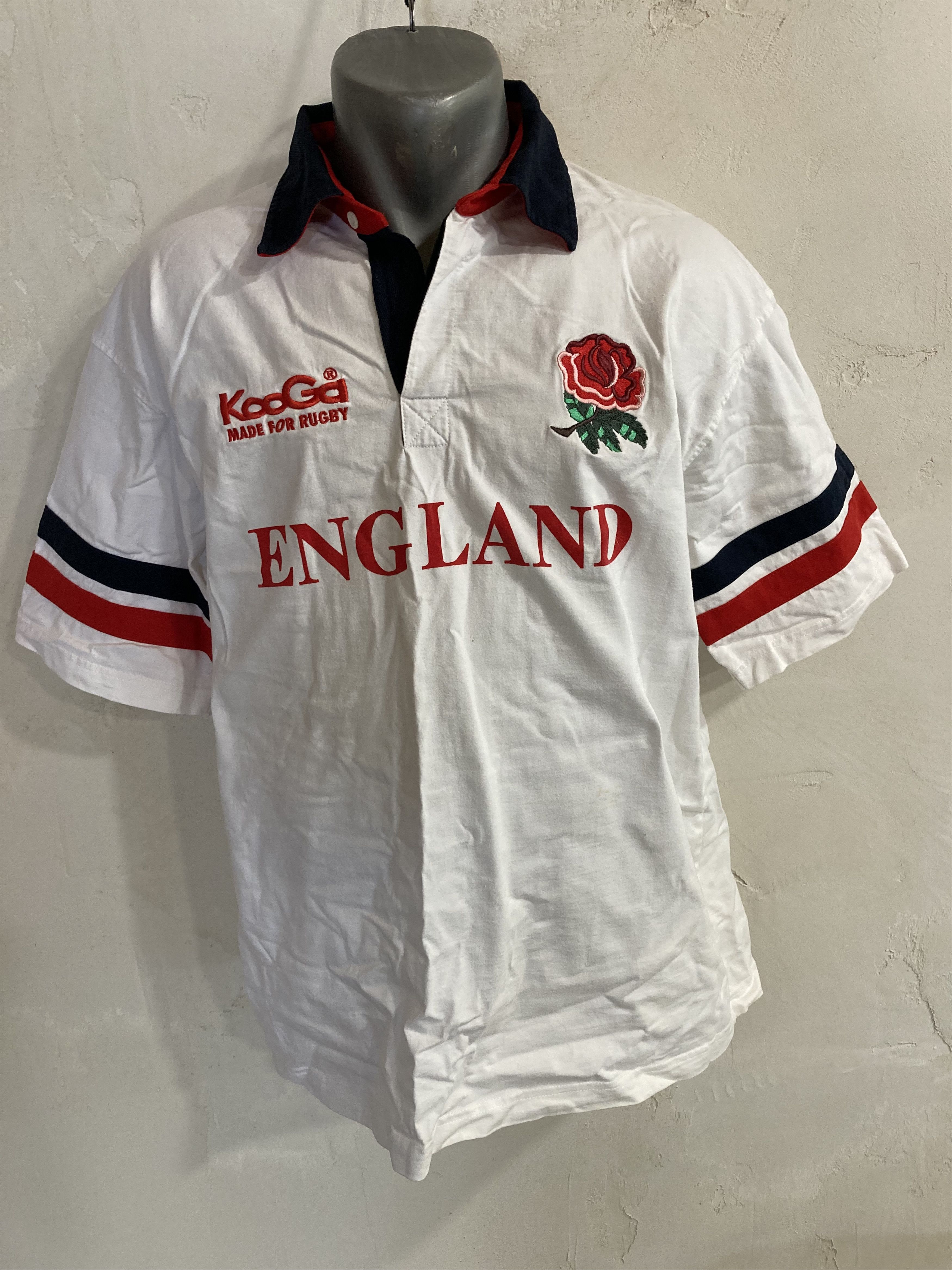 Vintage Vintage 2000's Kooga England Rugby Polo Shirt Size US XL / EU 56 / 4 - 1 Thumbnail