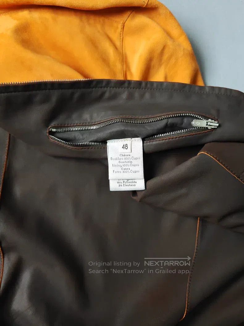 Hermes Hermes Leather jacket, orange yellow, suede classic jacket Size US M / EU 48-50 / 2 - 5 Thumbnail