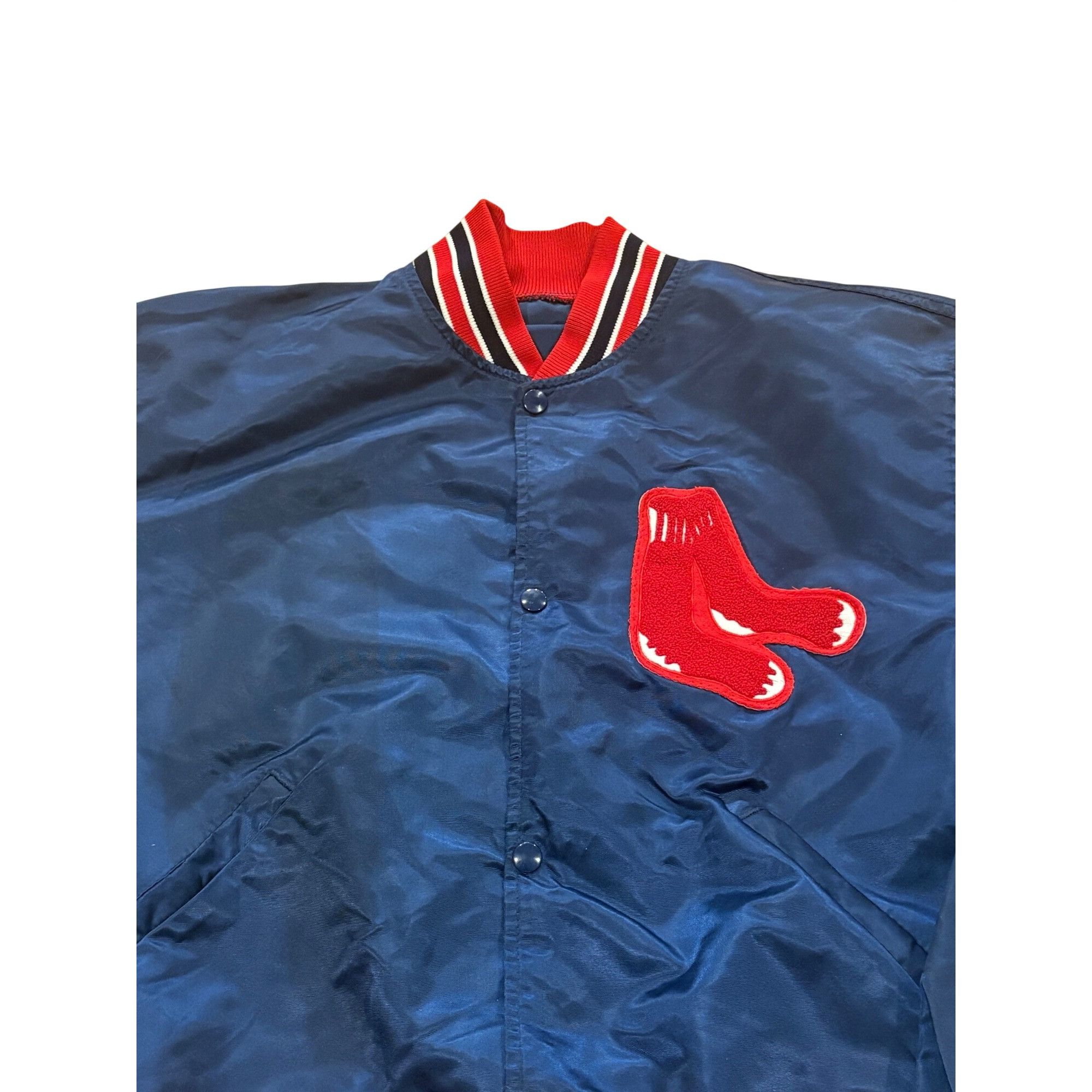 Starter Vintage Starter Boston Red Sox MLB Nylon Satin Blue Jacket M Size US XL / EU 56 / 4 - 5 Thumbnail