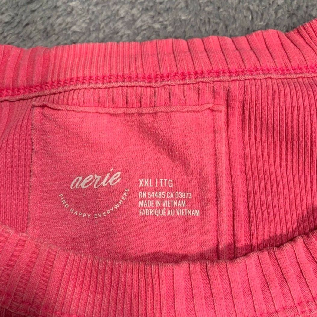 Vintage Aerie Pink Ribbed Tank Top XXL Tank Women Plus 2XL Pink Ribbed Tank Top Aerie Size XXL / US 16-18 / IT 52-54 - 4 Thumbnail