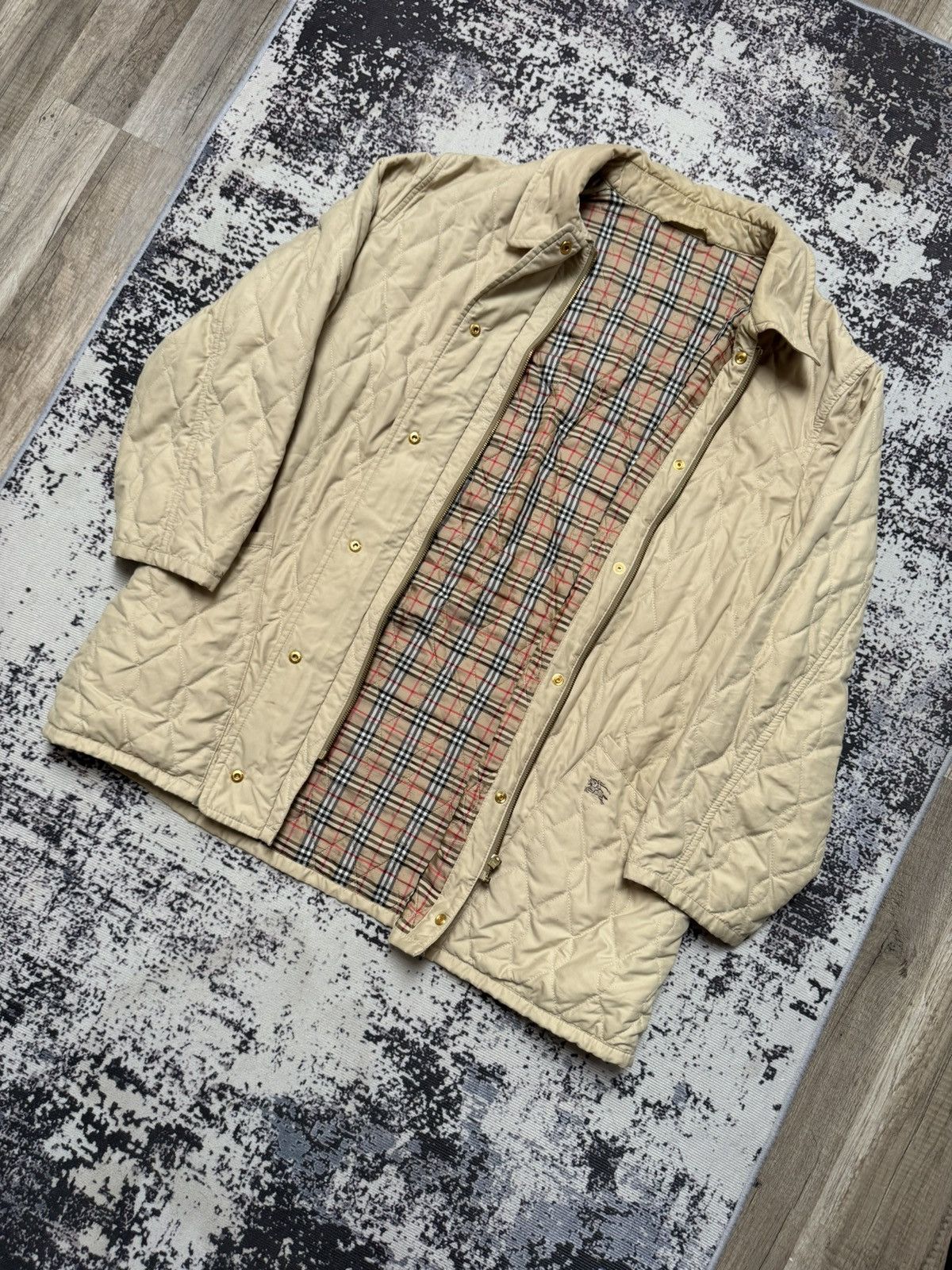 Burberry Vintage BURBERRY Full Pattern Nova Check Down Puffer Jacket Size US XL / EU 56 / 4 - 2 Thumbnail