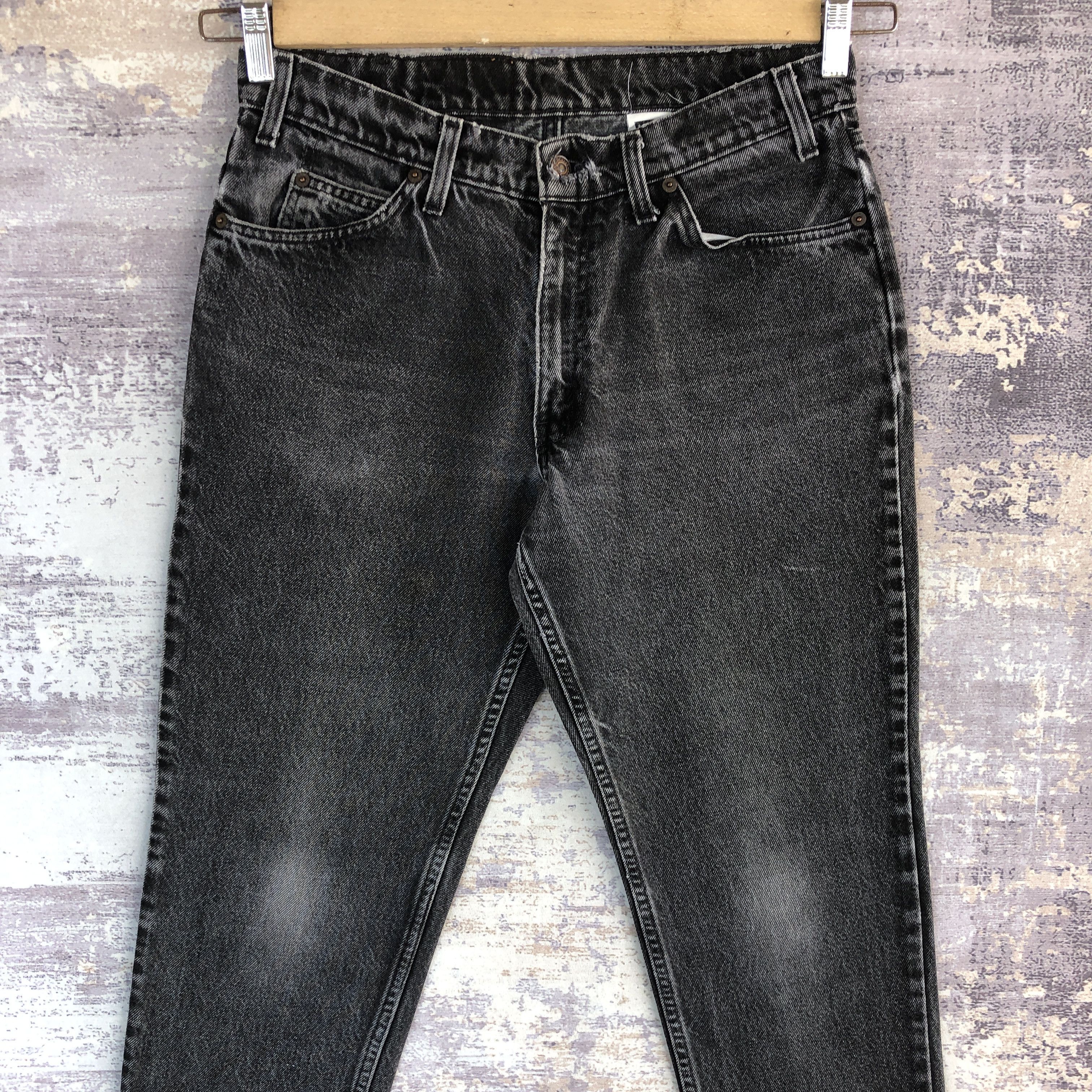 Levi's Vintage Levis 505 Jeans Faded Black Orange Tab Denim Grunge Size US 30 / EU 46 - 3 Thumbnail