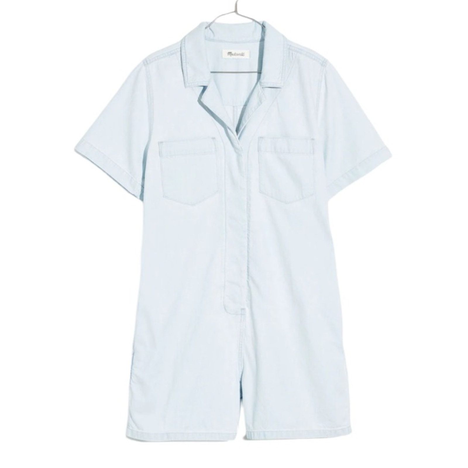 Madewell Madewell Denim Relaxed Coverall Romper - Castleton Wash Size 26" / US 2 / IT 38 - 1 Thumbnail