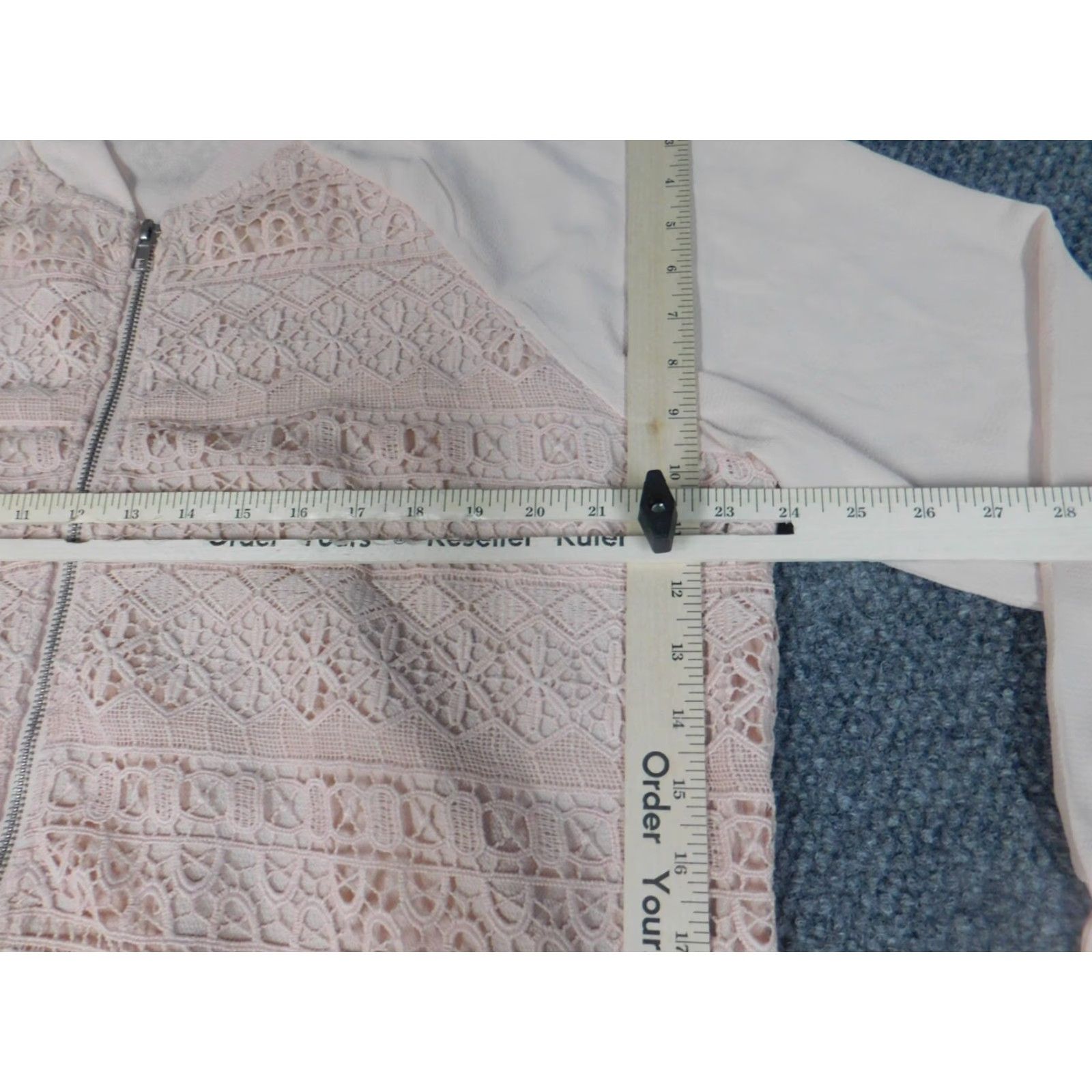 Vintage Signature Jacket Womens 1X Plus Pink Full Zip Canvas Cotton Lining Casual Spring Fall Cardigan? Size XL / US 12-14 / IT 48-50 - 7 Thumbnail