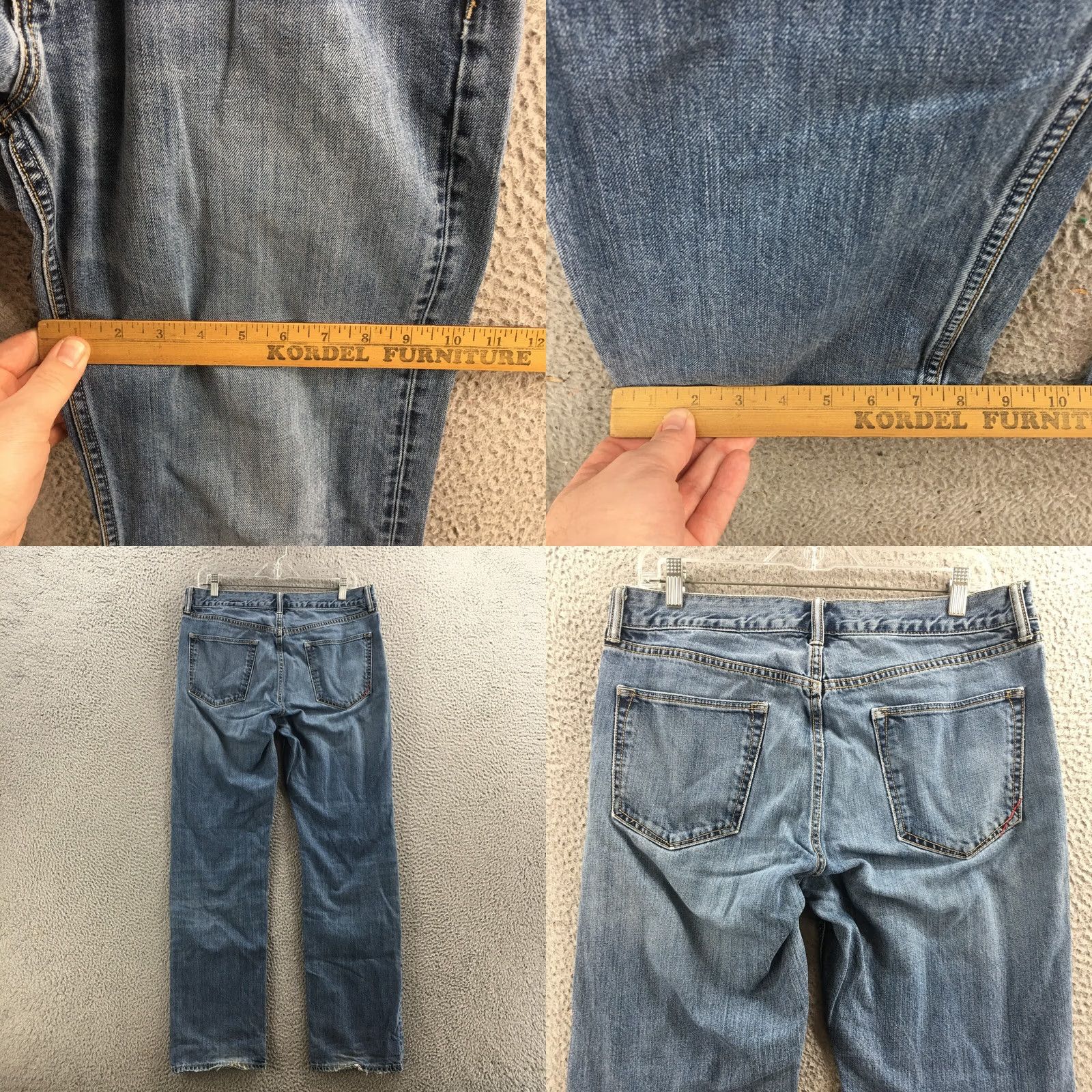 Banana Republic Banana Republic Jeans Mens 33x34 Blue Denim Cotton Straight Leg Jeans 5-Pocket Regular Slim Mens Size US 33 - 8 Thumbnail
