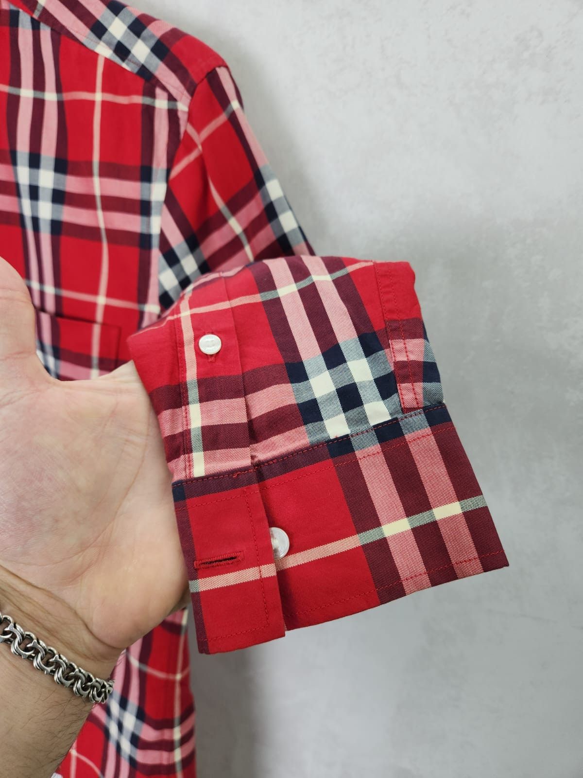 Burberry Burberry Checkered Red Shirt Size US M / EU 48-50 / 2 - 7 Thumbnail