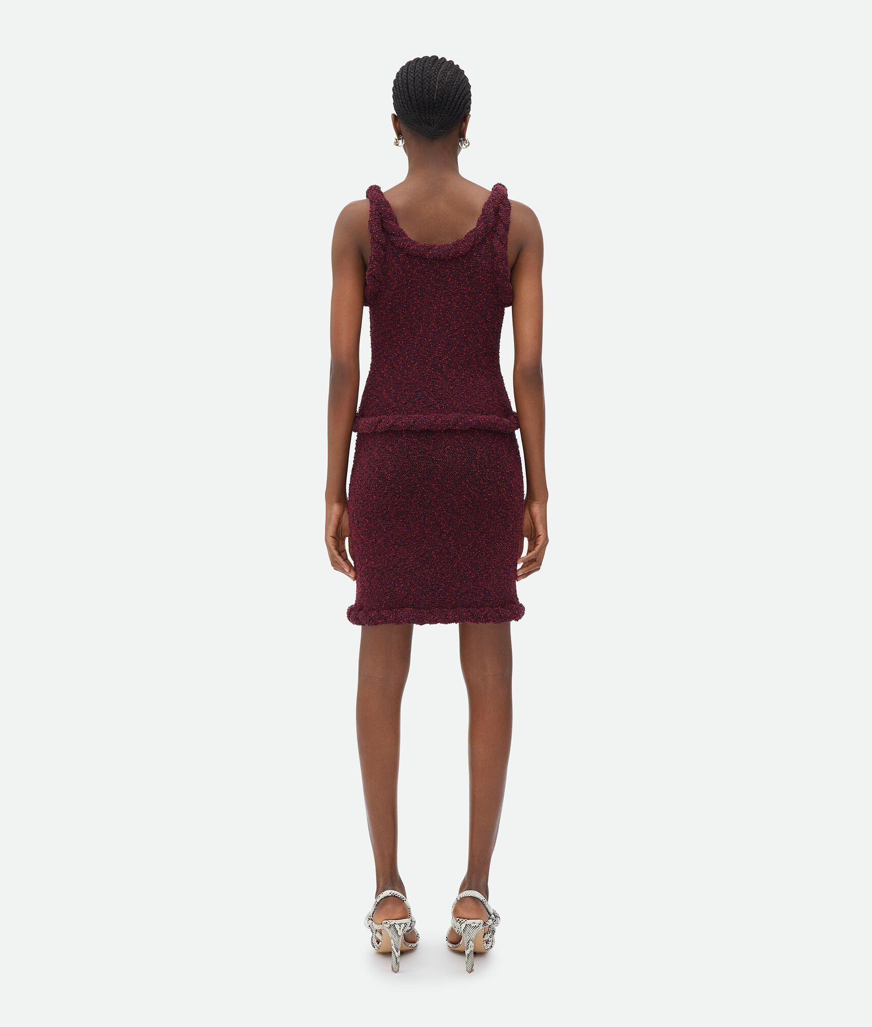 Bottega Veneta o1bcso1str0225 Towelling Viscose Tank Top in Burgundy Size M / US 6-8 / IT 42-44 - 3 Thumbnail