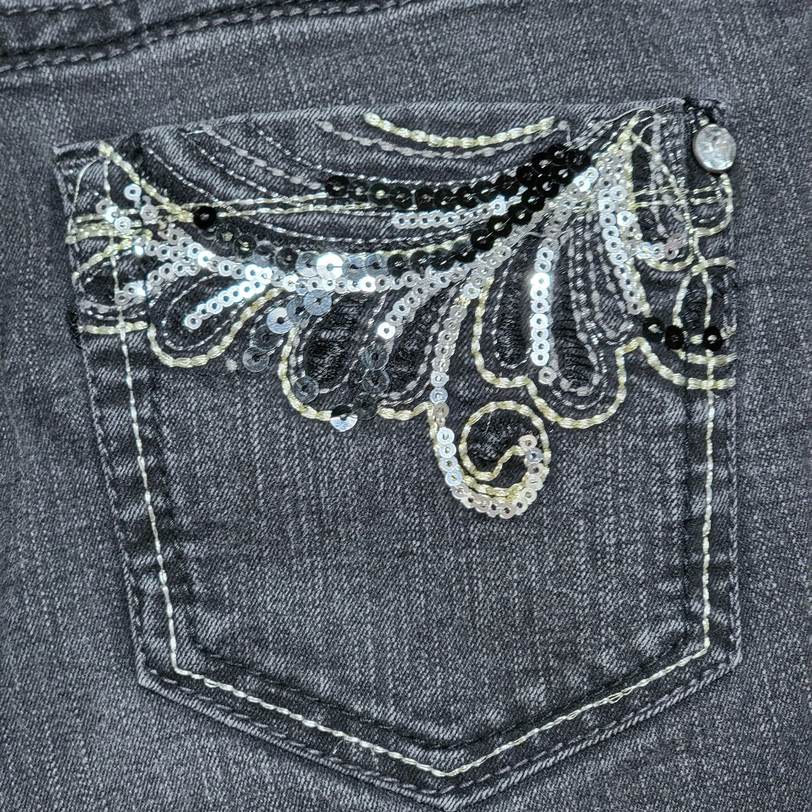 Other Roz & Ali Straight Denim Jeans w/ Pocket Bling - Size 10 Size 32" / US 10 / IT 46 - 5 Thumbnail