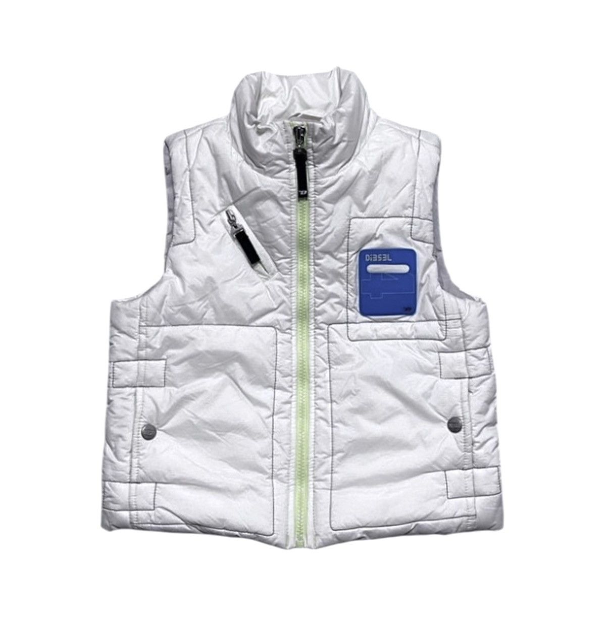 Diesel Women’s Diesel Gorpcore Techwear Vintage White Nylon Vest Size XS / US 0-2 / IT 36-38 - 1 Thumbnail