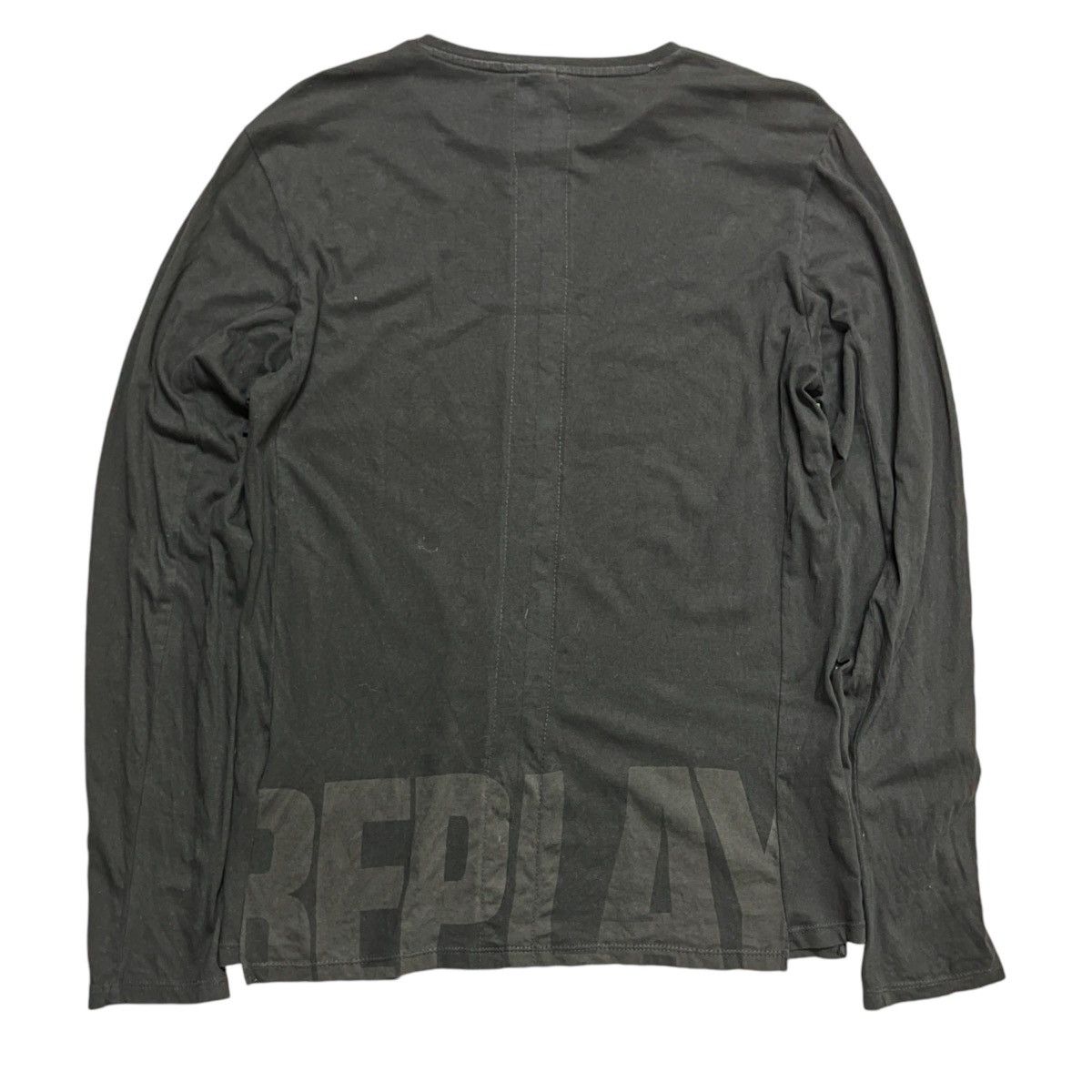 Replay × Vintage Replay Black Reconstructed Longsleeve T Shirt Size US S / EU 44-46 / 1 - 1 Thumbnail