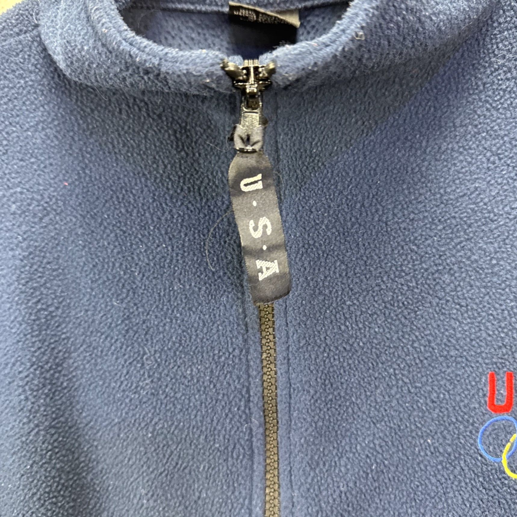 Vintage VINTAGE Team USA Olympics Jacket Full Zip Fleece Blue L Mens Embroidered USA Olympics 90s Hal Size US L / EU 52-54 / 3 - 4 Thumbnail