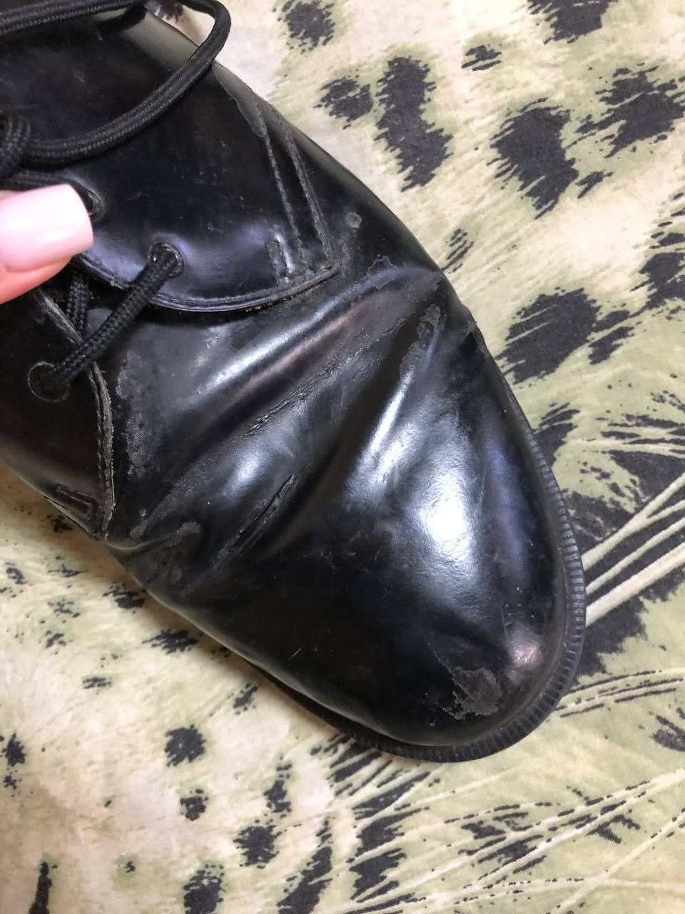 Dr. Martens Great Vintage 80s Dr Martens Black Leather Shoes Size US 12 / EU 45 - 12 Thumbnail