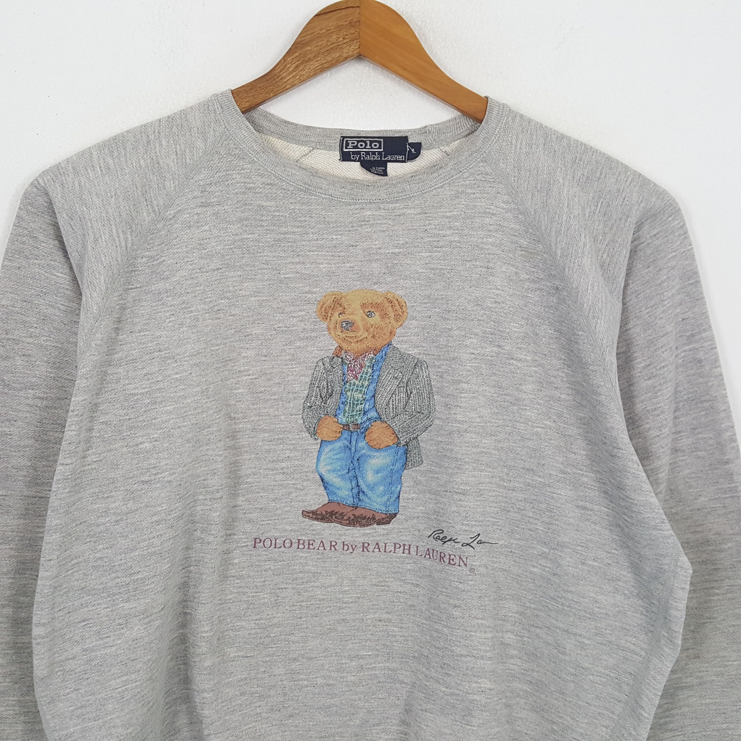 Polo Ralph Lauren × Vintage Vintage POLO BEAR by RALPH LAUREN Fashion Brand Sweatshirts Size US L / EU 52-54 / 3 - 2 Thumbnail
