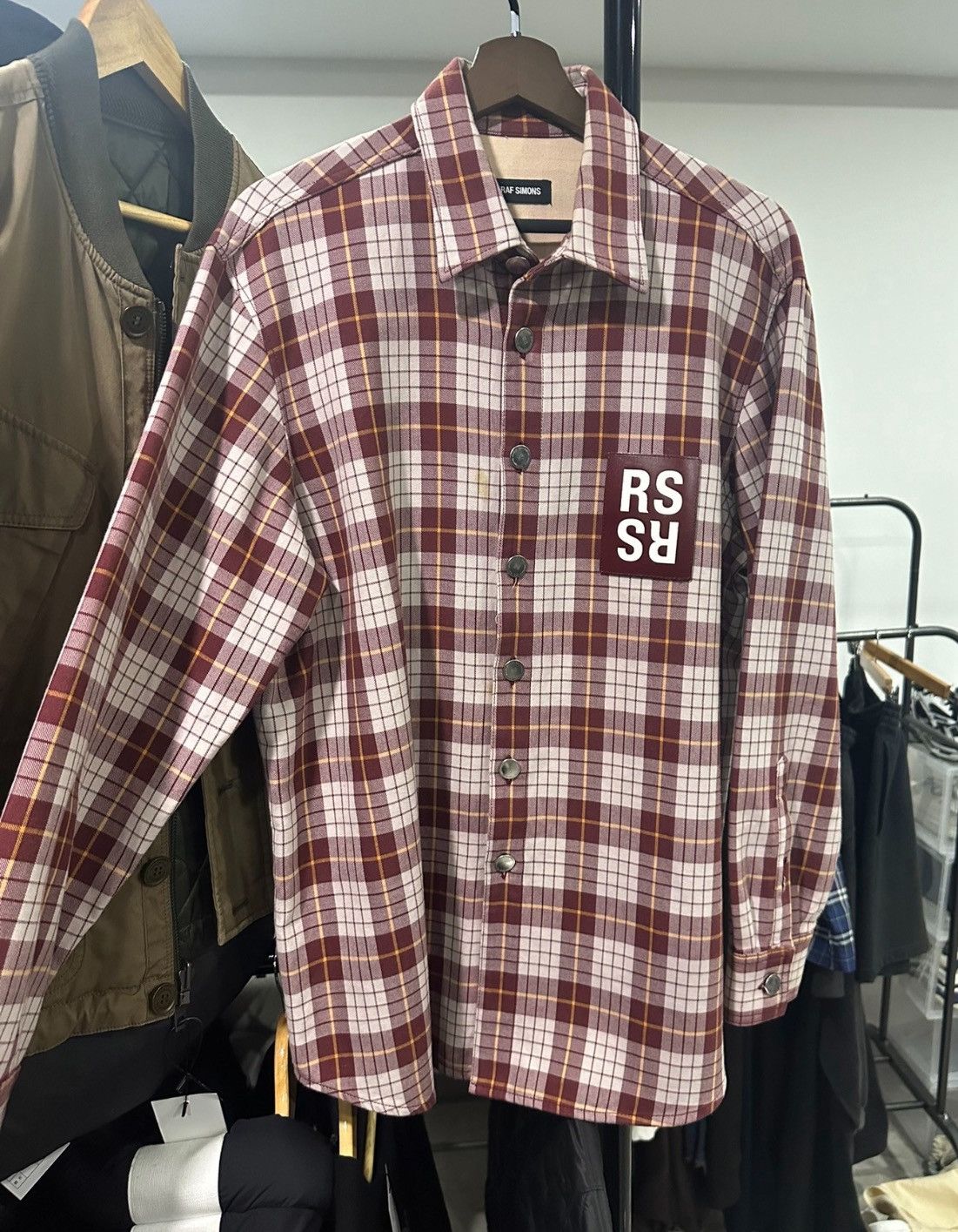 Raf Simons Raf Simons 18ss plaid label shirt 2412-Nextarrow Size US L / EU 52-54 / 3 - 1 Thumbnail