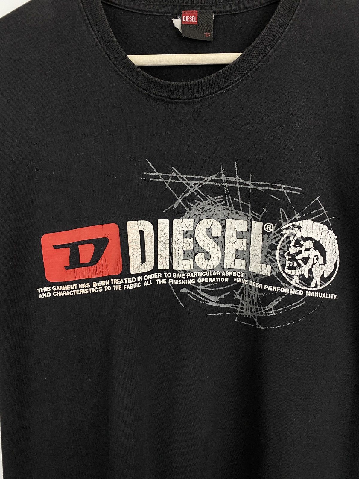 Diesel × Japanese Brand 🇺🇸 Vintage 90s Diesel Punk Rock Men Big logo T-Shirt Retro Size US L / EU 52-54 / 3 - 4 Thumbnail