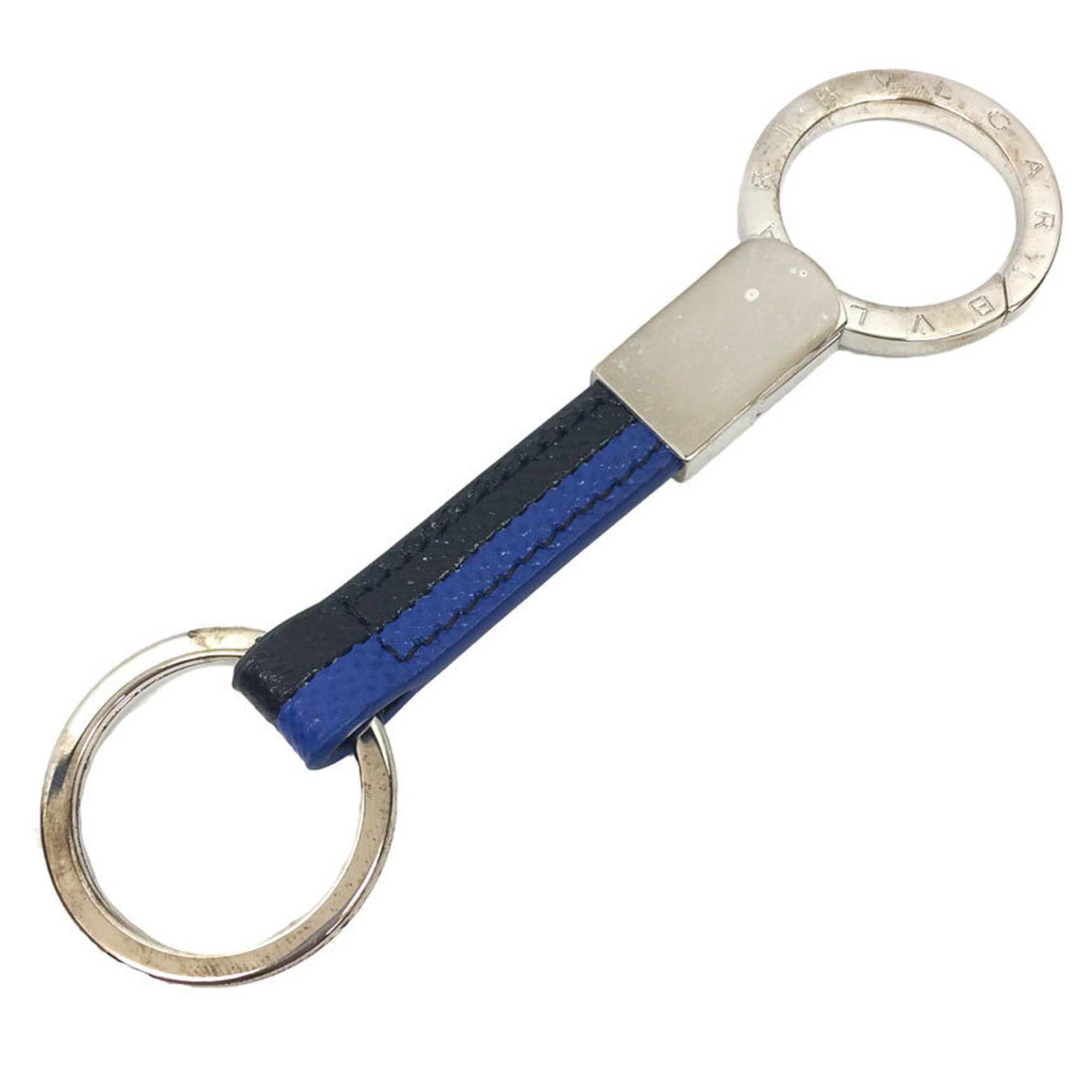 Bvlgari BVLGARI Bulgari Key Ring Man/BB MAN Holder 288596 Silver x Black Cobalt Tulum Size ONE SIZE - 1 Thumbnail