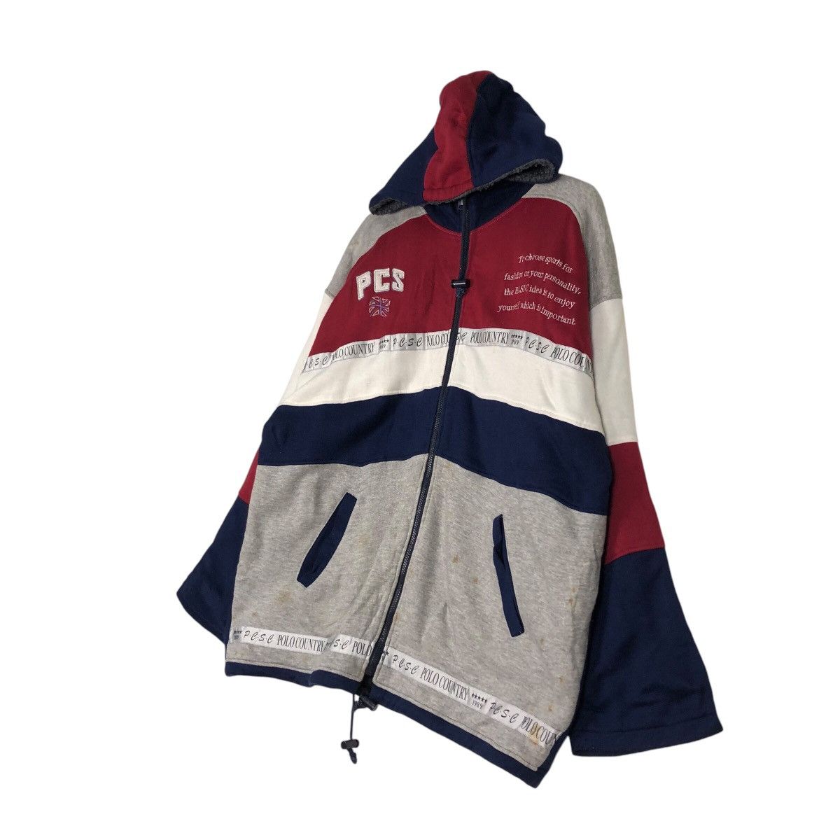 Japanese Brand Vtg Polo Country Zipper Jacket Big Logo Spell Multi Colour Size US L / EU 52-54 / 3 - 3 Thumbnail