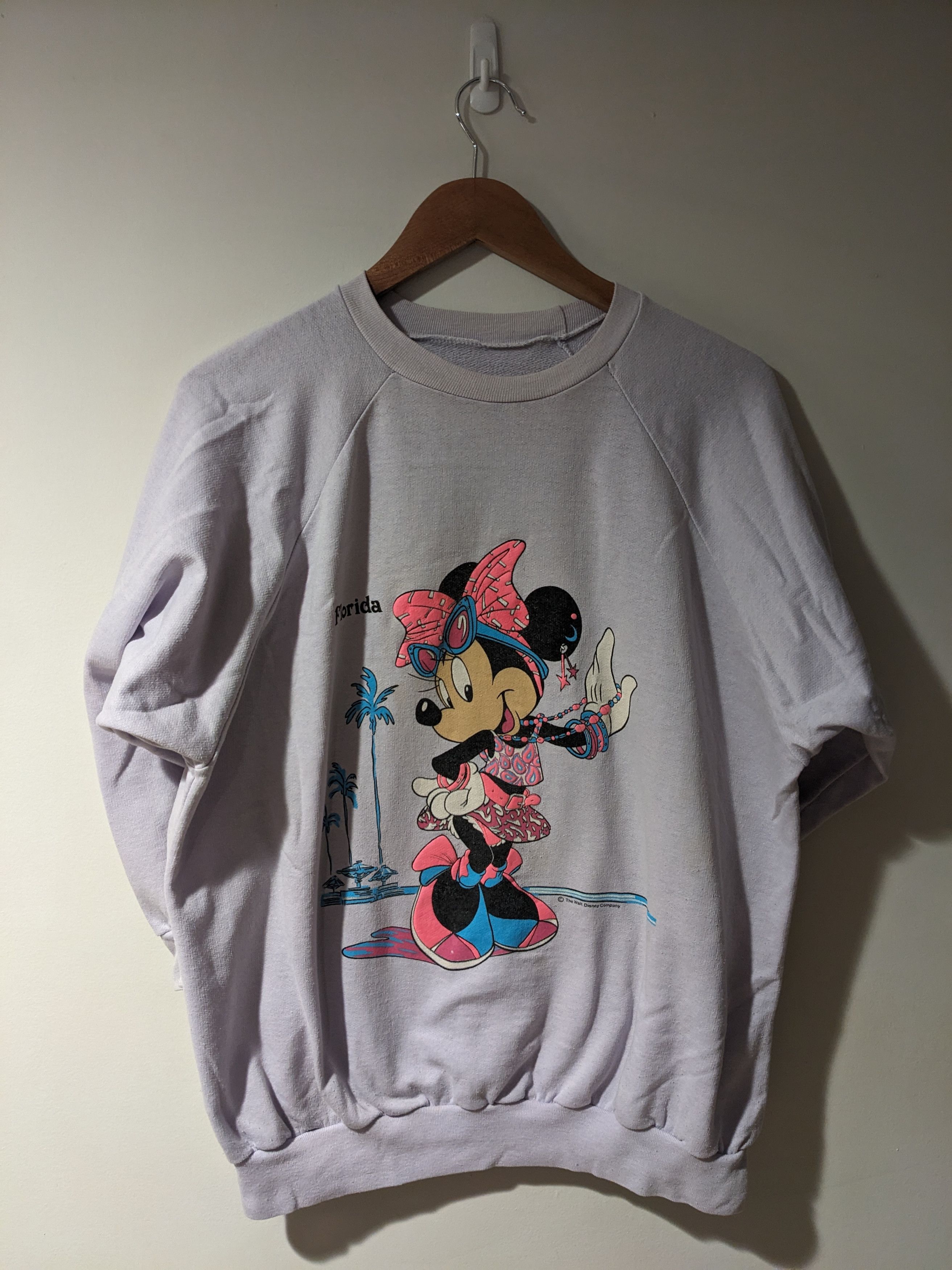 Disney × Vintage Vintage 90s Disney Florida Minnie Light Weight Sweatshirt Size M / US 6-8 / IT 42-44 - 1 Thumbnail