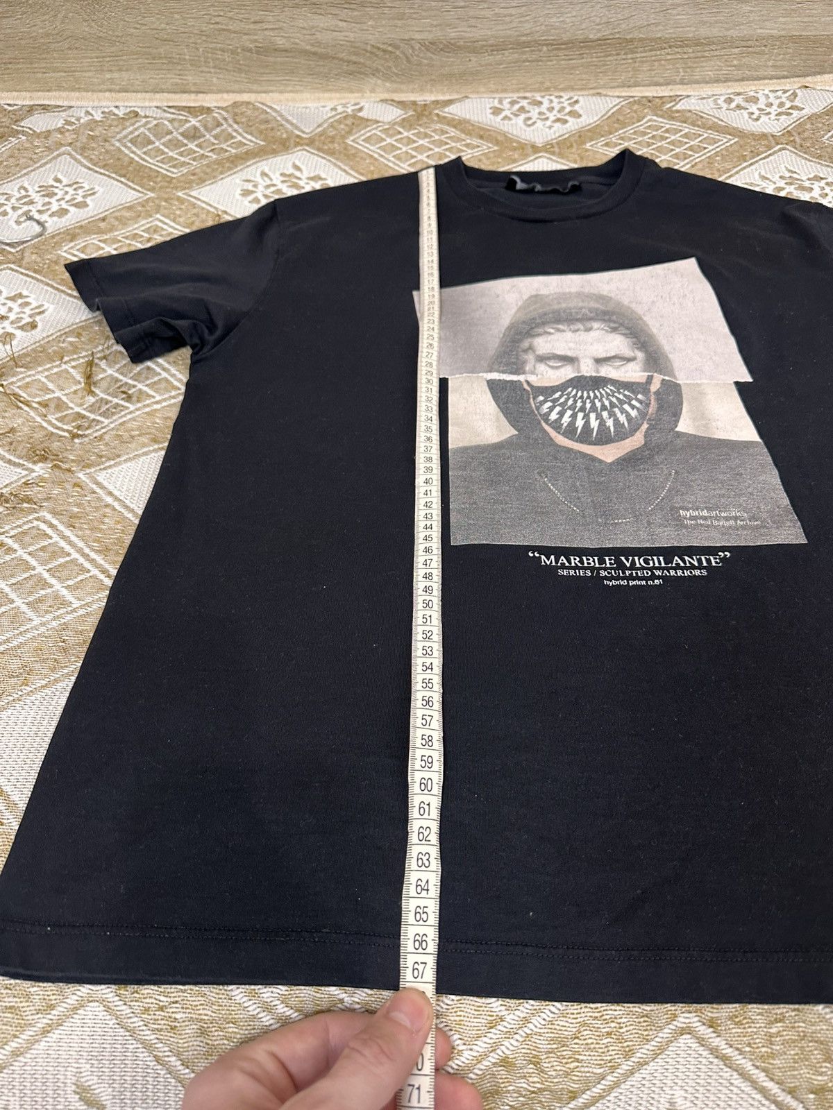 Neil Barrett 🔥 Neil Barrett Marble Vigilante Hybrid Print n.61 T Shirt Size US M / EU 48-50 / 2 - 11 Thumbnail