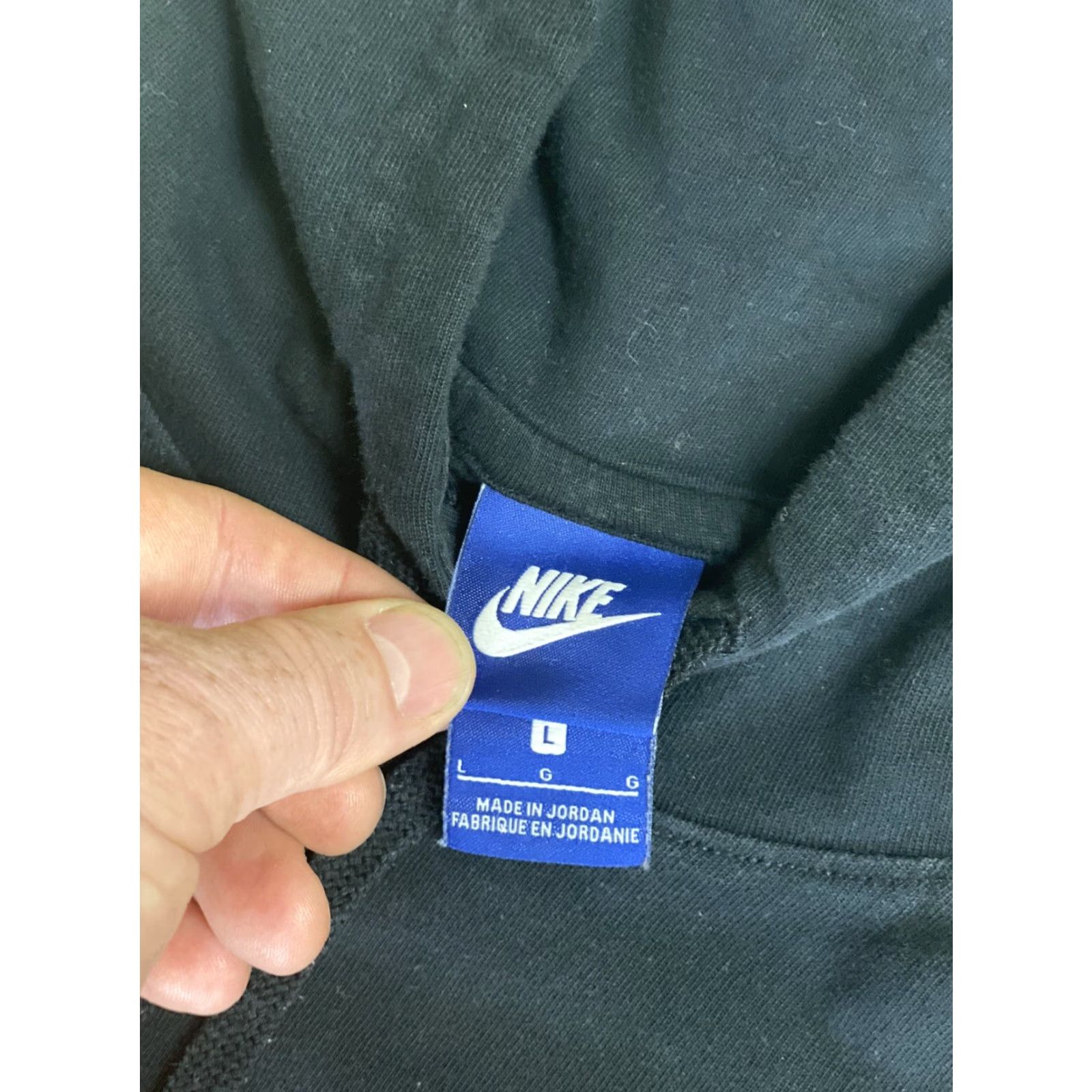 Nike NIKE HOODIE L Mens NAVY BLUE PULLOVER Sweatshirt with Swoosh Travis Scott Logo Embroidered Pullover Basketball Style Size US L / EU 52-54 / 3 - 4 Thumbnail