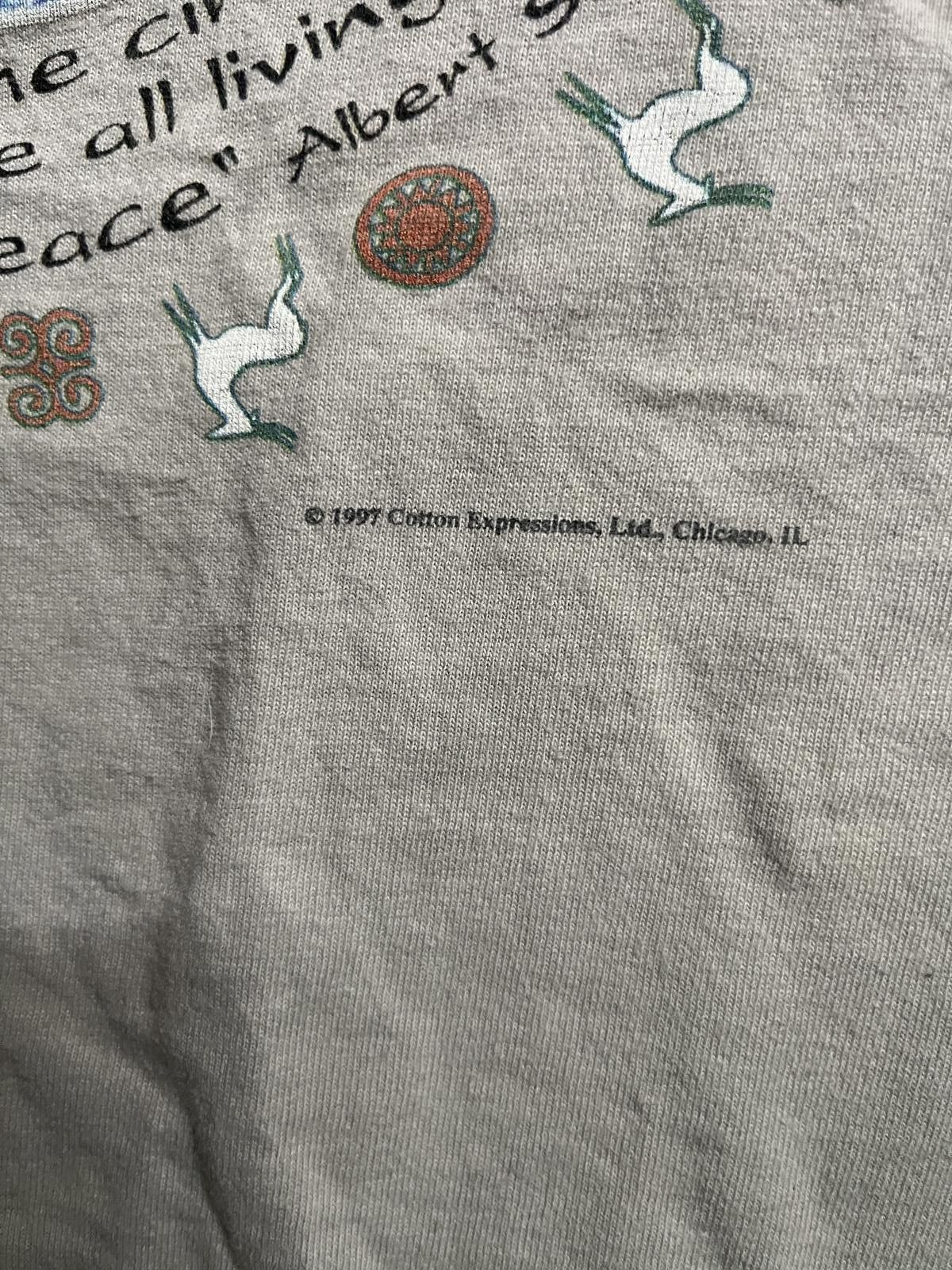 Designer VTG Save the Planet T-shirt Earth Albert Schweitzer Tee 1997 Size US M / EU 48-50 / 2 - 4 Thumbnail