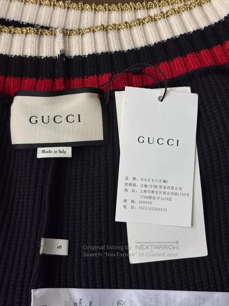 Gucci Gucci Size S Dark blue wool knitted casual wide-leg pants Size 42" / US 20 - 6 Thumbnail