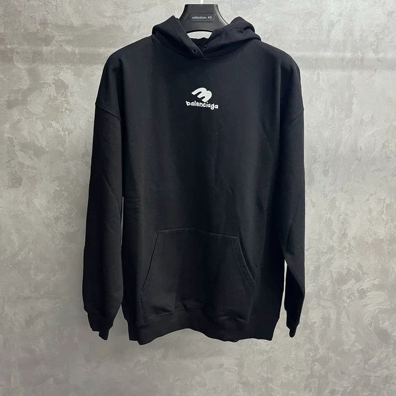 Balenciaga Balenciaga latest black logo letter printed long sleeved pu Size US S / EU 44-46 / 1 - 1 Thumbnail