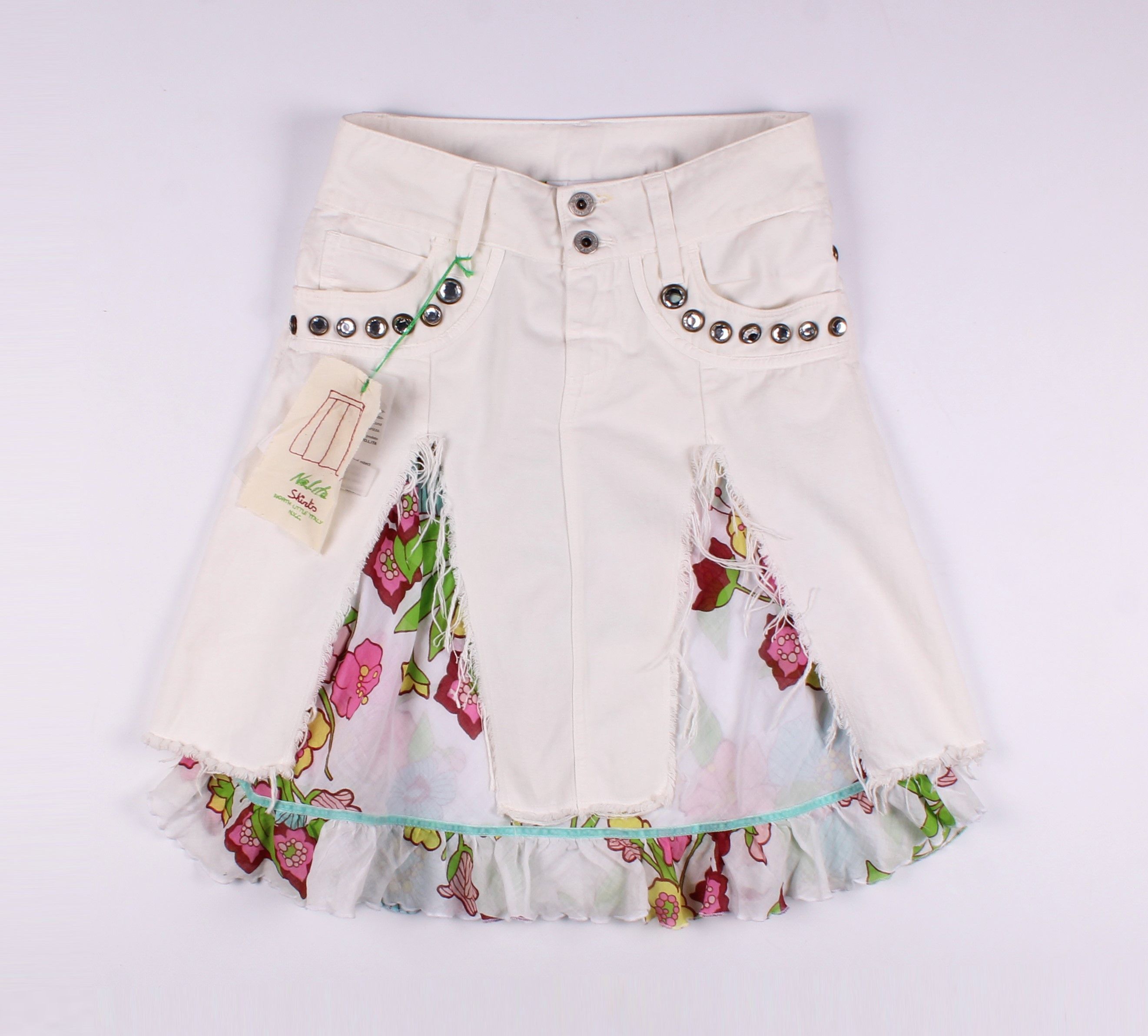 Vintage Nolita North Little Italy Y2K Double Flared Boho Skirt Size 26" / US 2 / IT 38 - 1 Thumbnail