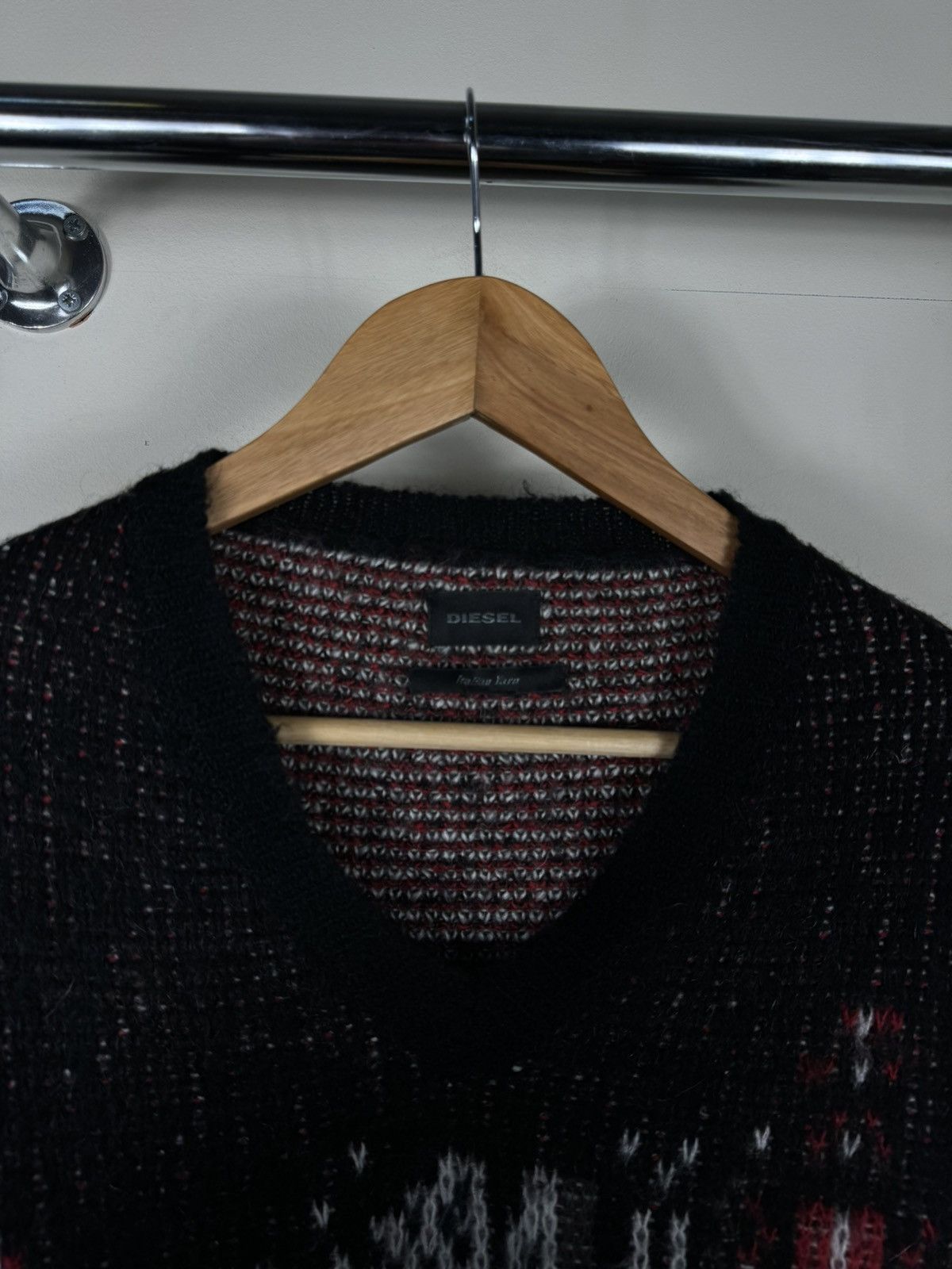 Diesel × Vintage Diesel Italian Yarn Mohair Sweater Size US L / EU 52-54 / 3 - 3 Thumbnail