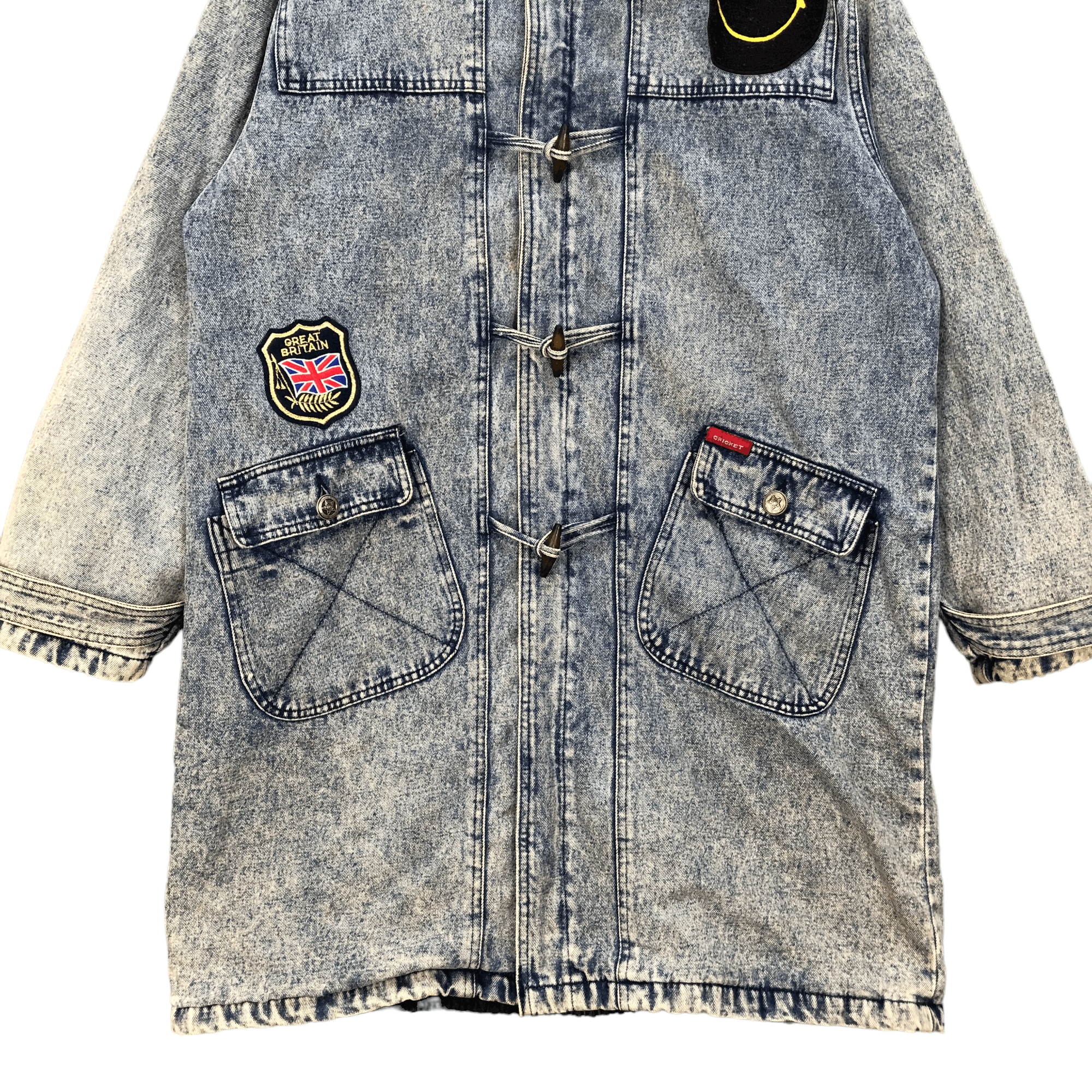 Japanese Brand RARE🔥 CRICKET Washed Denim Duffle Coat #4884-37 Size US XL / EU 56 / 4 - 5 Thumbnail