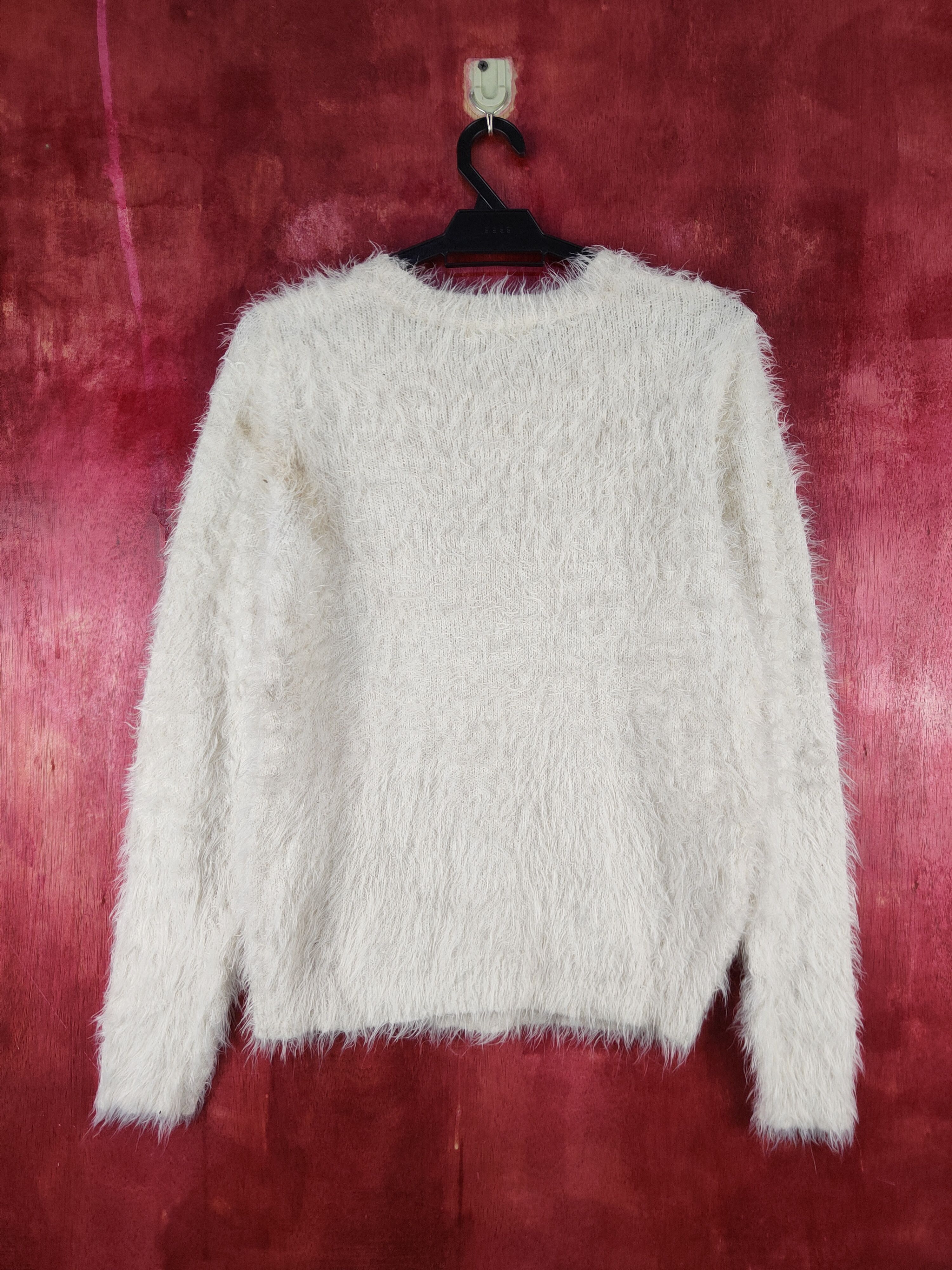 Japanese Brand Avai Avantgarde Cream Shag Shaggy Fur Mohair Knitwear #S2105 Size M / US 6-8 / IT 42-44 - 7 Thumbnail