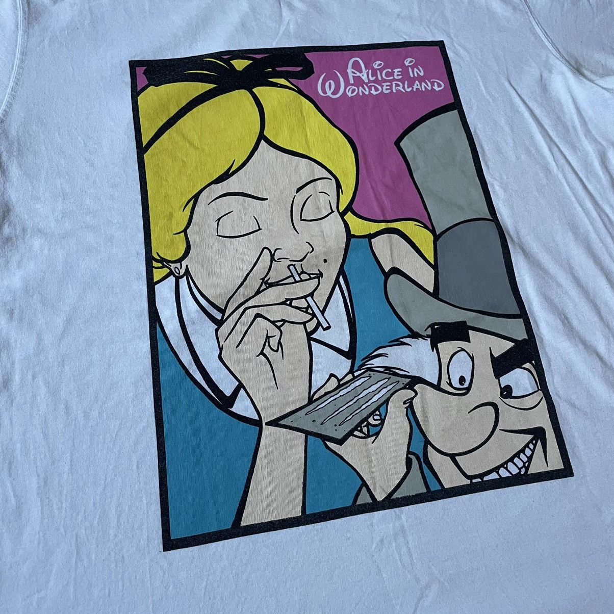 Vintage Vintage Y2K Graphic Tee Alice Wonderland Funny Print XXL Size US XXL / EU 58 / 5 - 6 Thumbnail