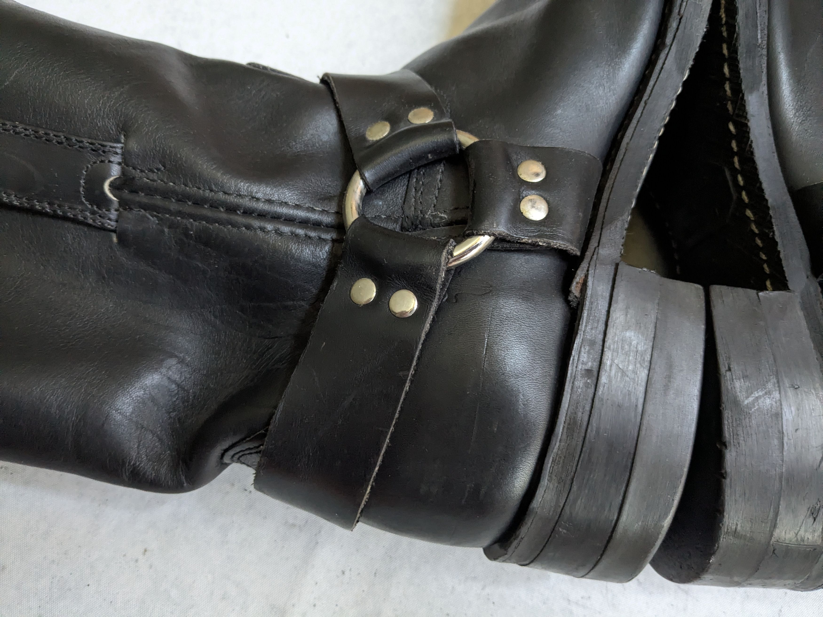 Frye Frye Harness Boots Black 11 M Leather Buckle Size US 11 / EU 44 - 11 Thumbnail