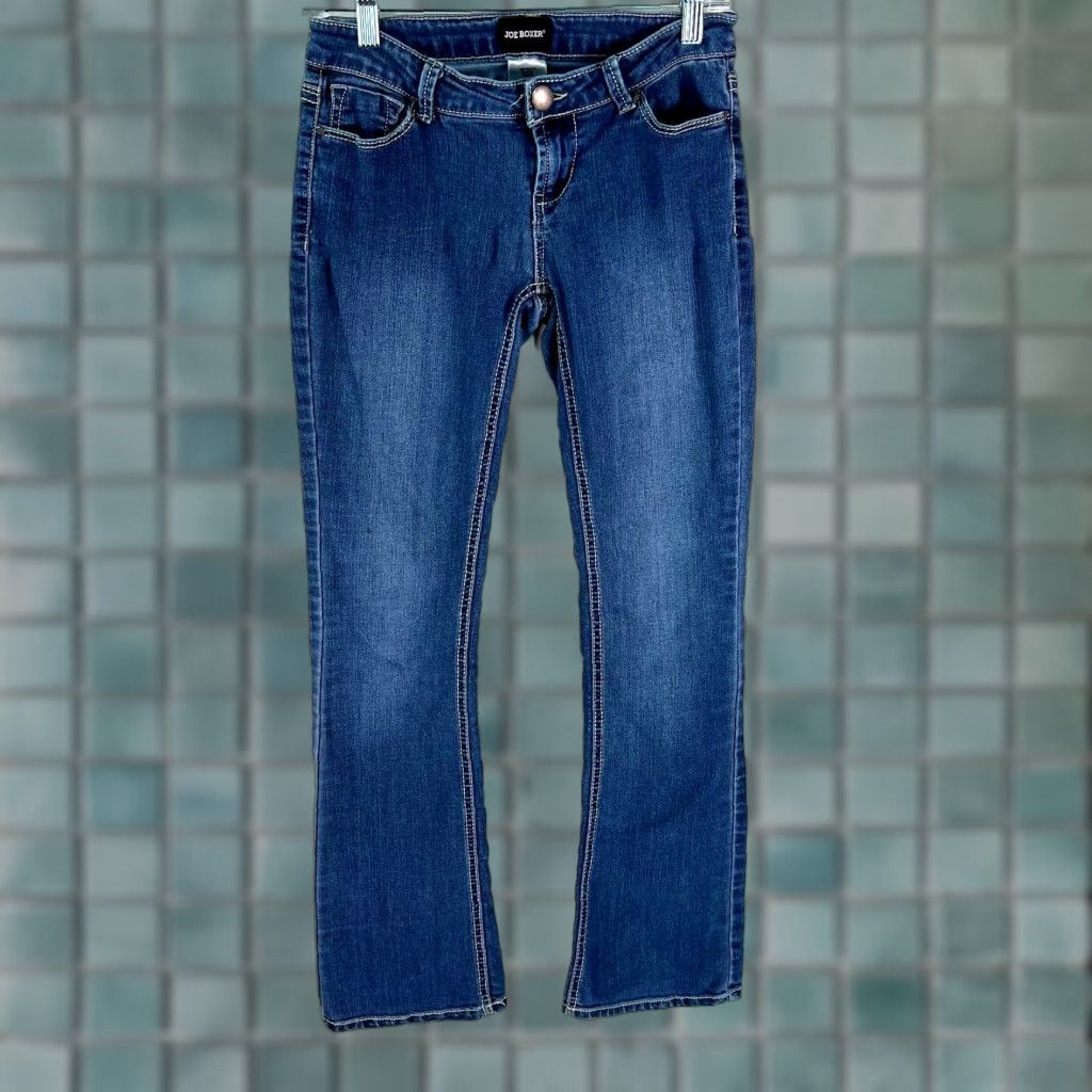 Joe Boxer Joe Boxer Jeans Women Size 5 Bootcut Denim 28 in Waist 30 in Inseam Ultra Low Rise Blue 5-Pocket Womens Size 27" / US 4 / IT 40 - 1 Thumbnail