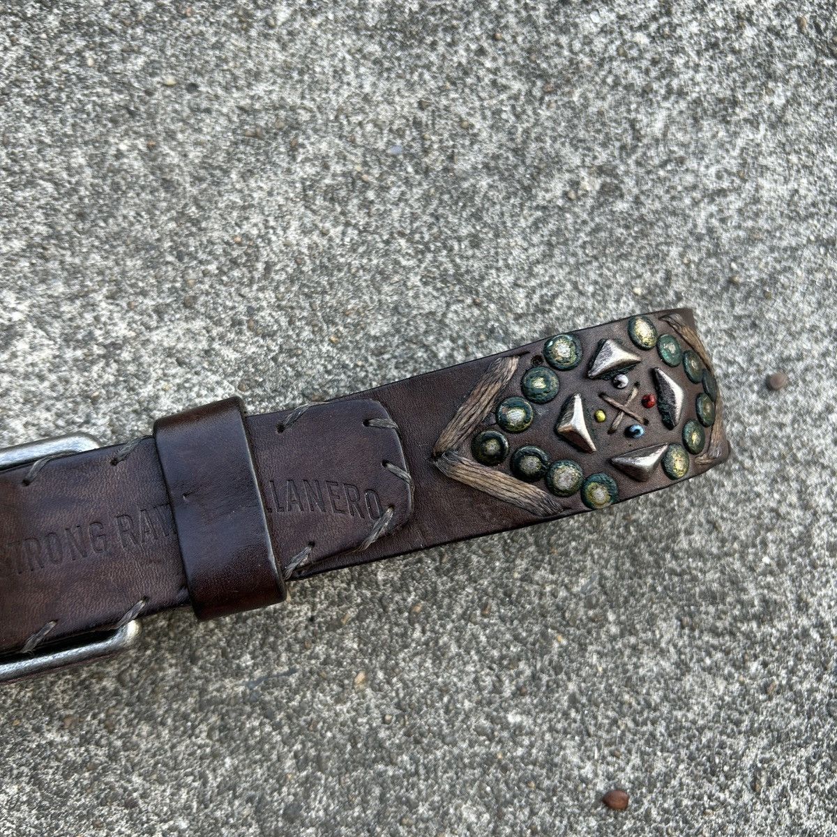 Vintage Vintage studded leather belt (Kapital Style) Size ONE SIZE - 6 Thumbnail