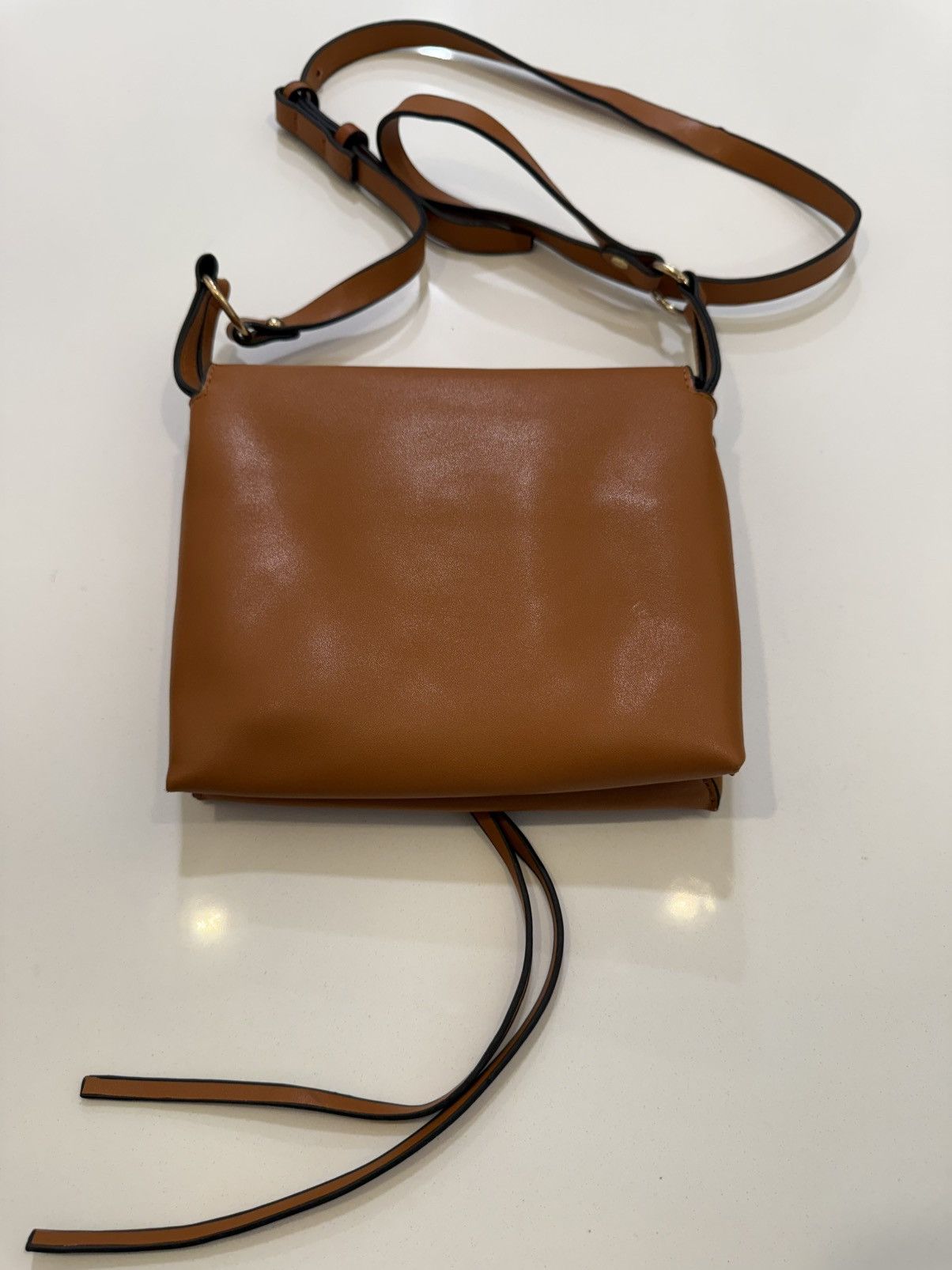 Tory Burch Tory Burch Leather Miller Crossbody Bag Cognac Size ONE SIZE - 2 Thumbnail