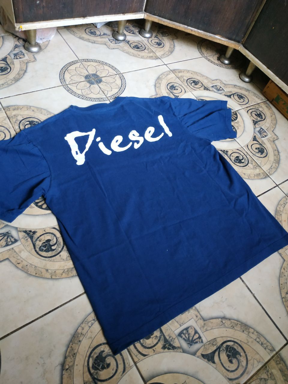 Diesel Vintage Diesel Only The Brave Vertical Logo Tee Blue XL Size US XL / EU 56 / 4 - 18 Thumbnail