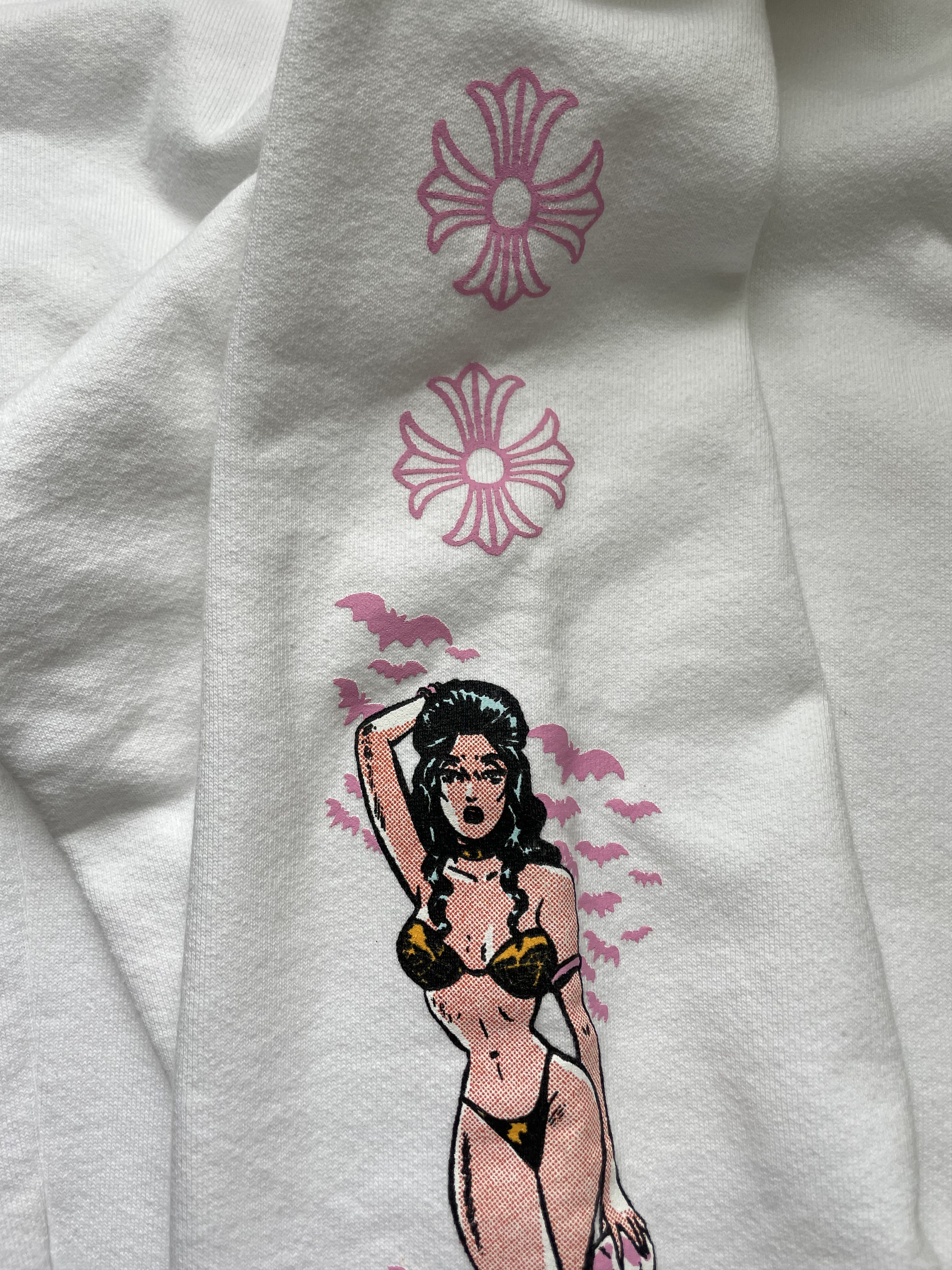 Chrome Hearts Chrome Hearts Deadly Doll Horseshoe White Sweatpants Size 29" - 9 Thumbnail