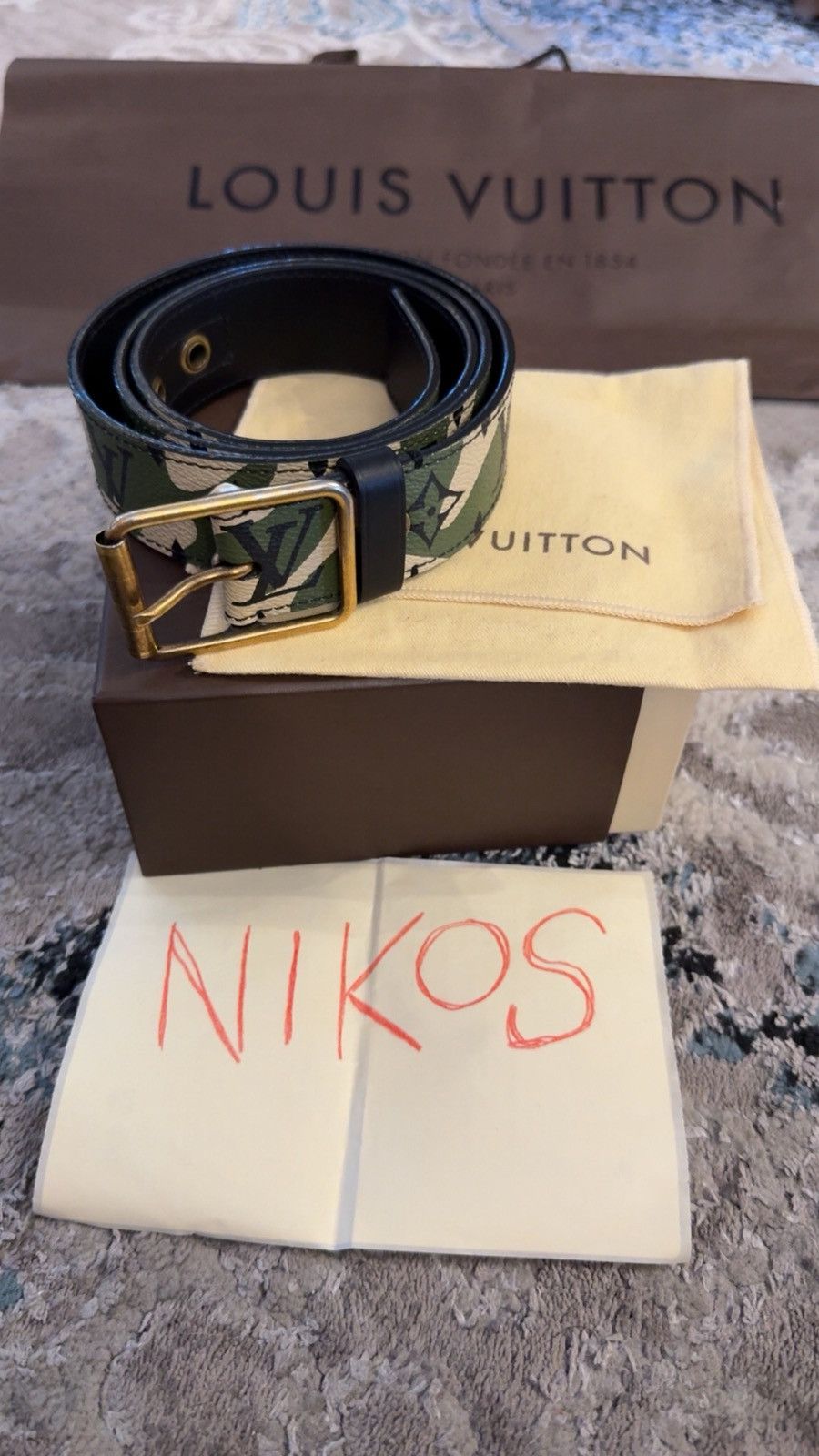 Louis Vuitton × Takashi Murakami Louis Vuitton x Takashi Murakami Monogramouflage Belt Size 32 - 2 Thumbnail